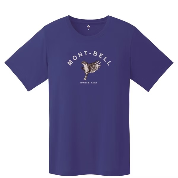 Montbell Women's Tee Tarsiger Cyanurus 1114854