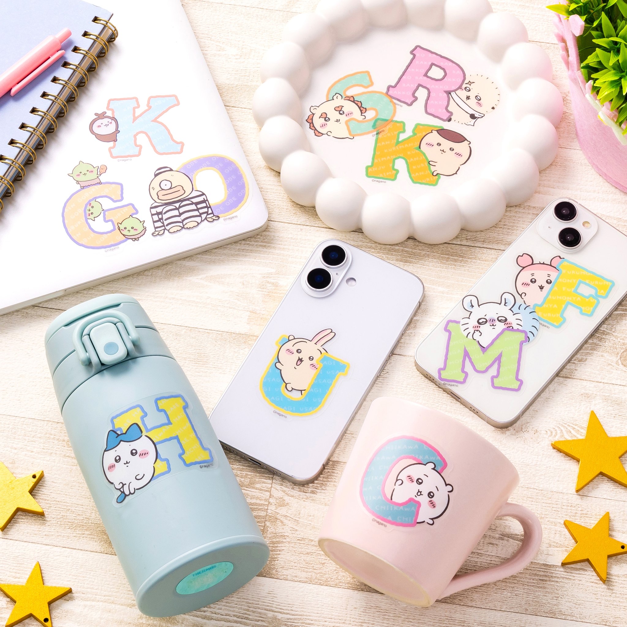 四月連線貨品 - 日本CHIIKAWA PARK 可以貼在手機上的尺寸的耐熱耐水貼紙