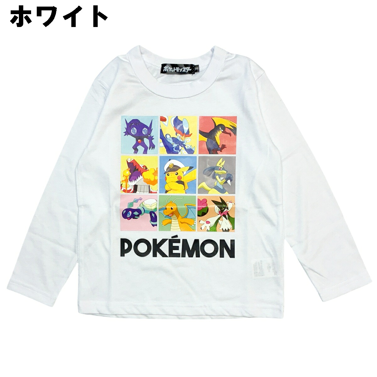 🆕【⭐訂購⭐】🇯🇵日本直送🌀#Pokemon 九宮格圖案 長袖 tee [2款選] 🌀[PLIA-0170] [261023]