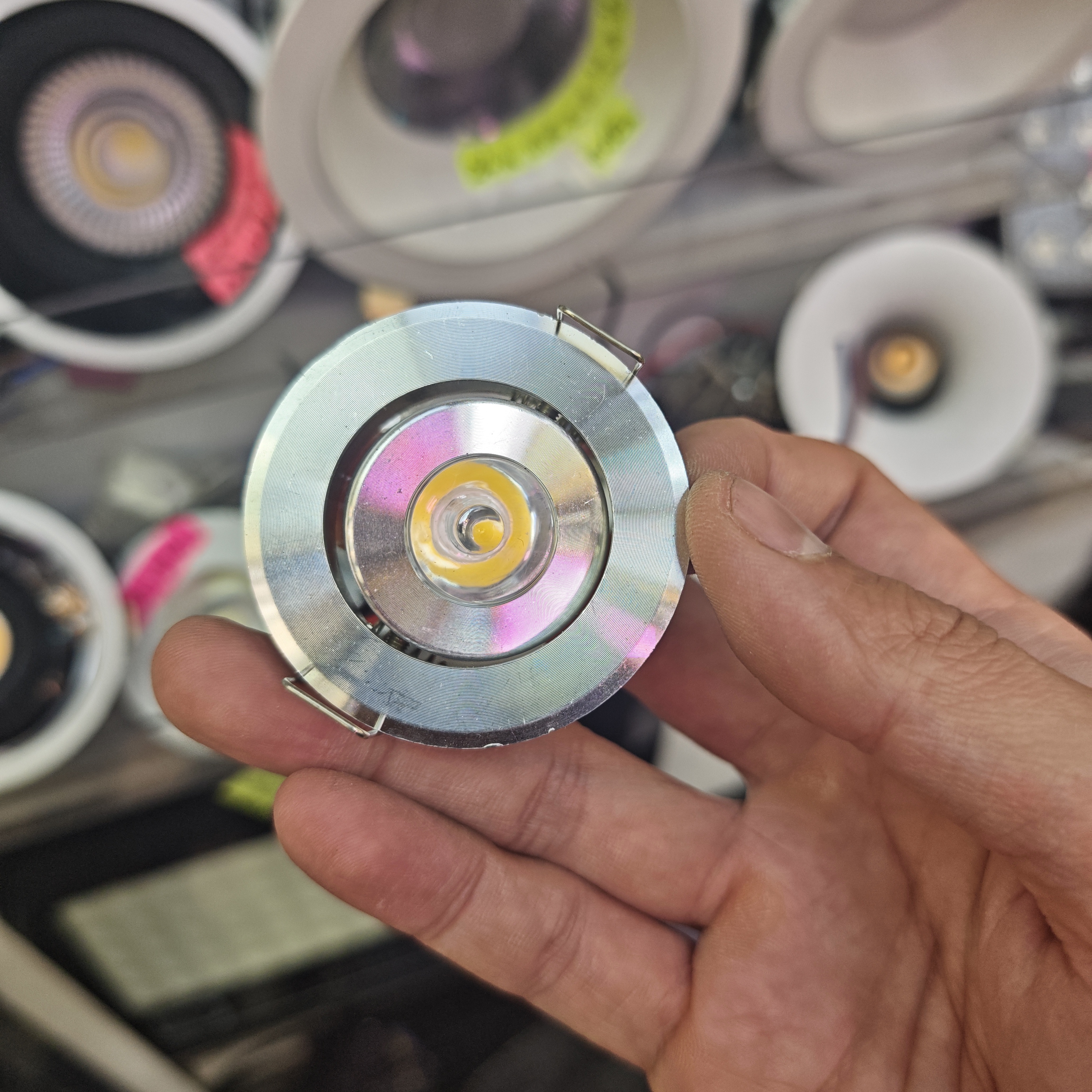 迷你3W銀邊嵌入式射燈