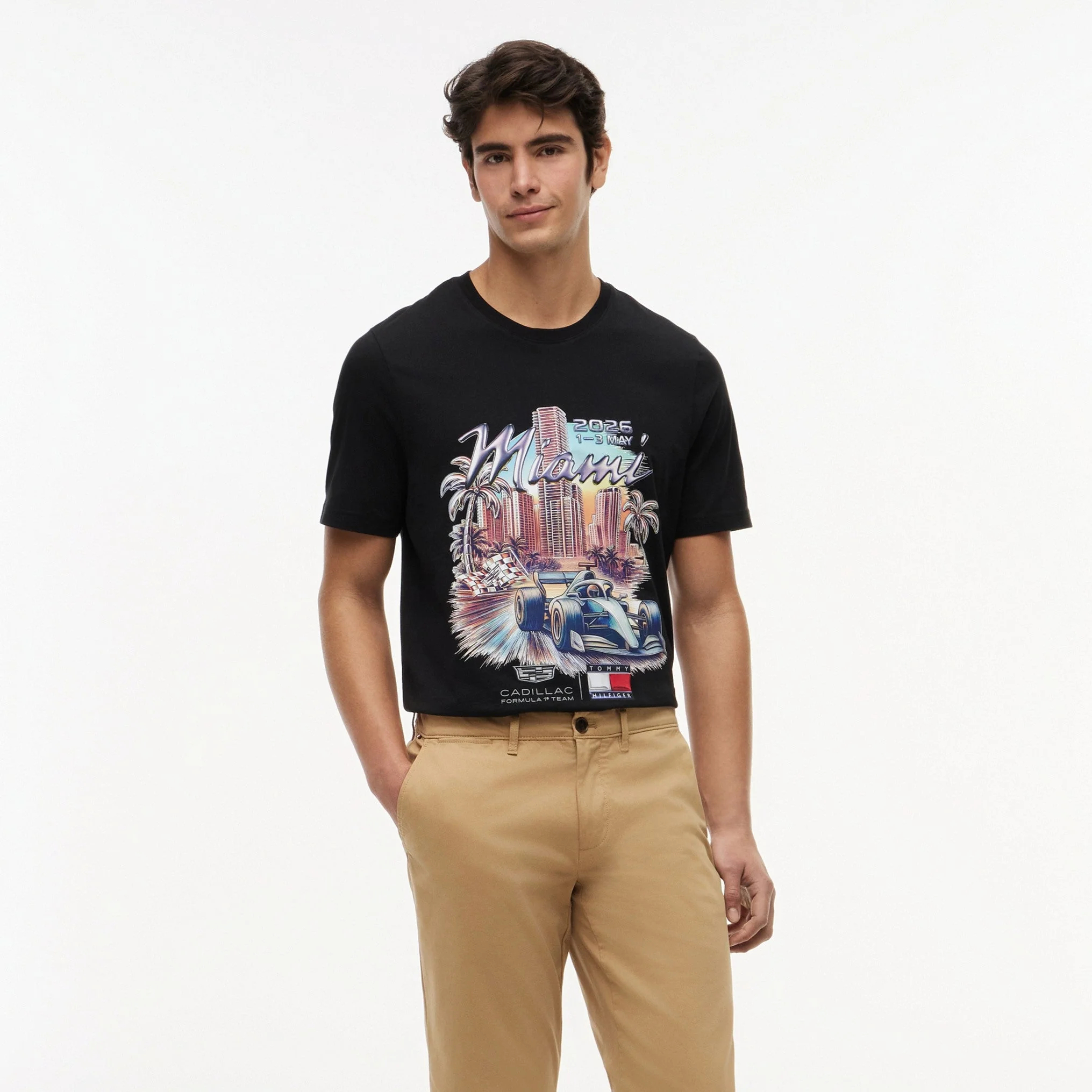 TH x Cadillac F1 Team 凱迪拉克車隊 2026 Miami GP特別版T-Shirt (黑/白) MN00107