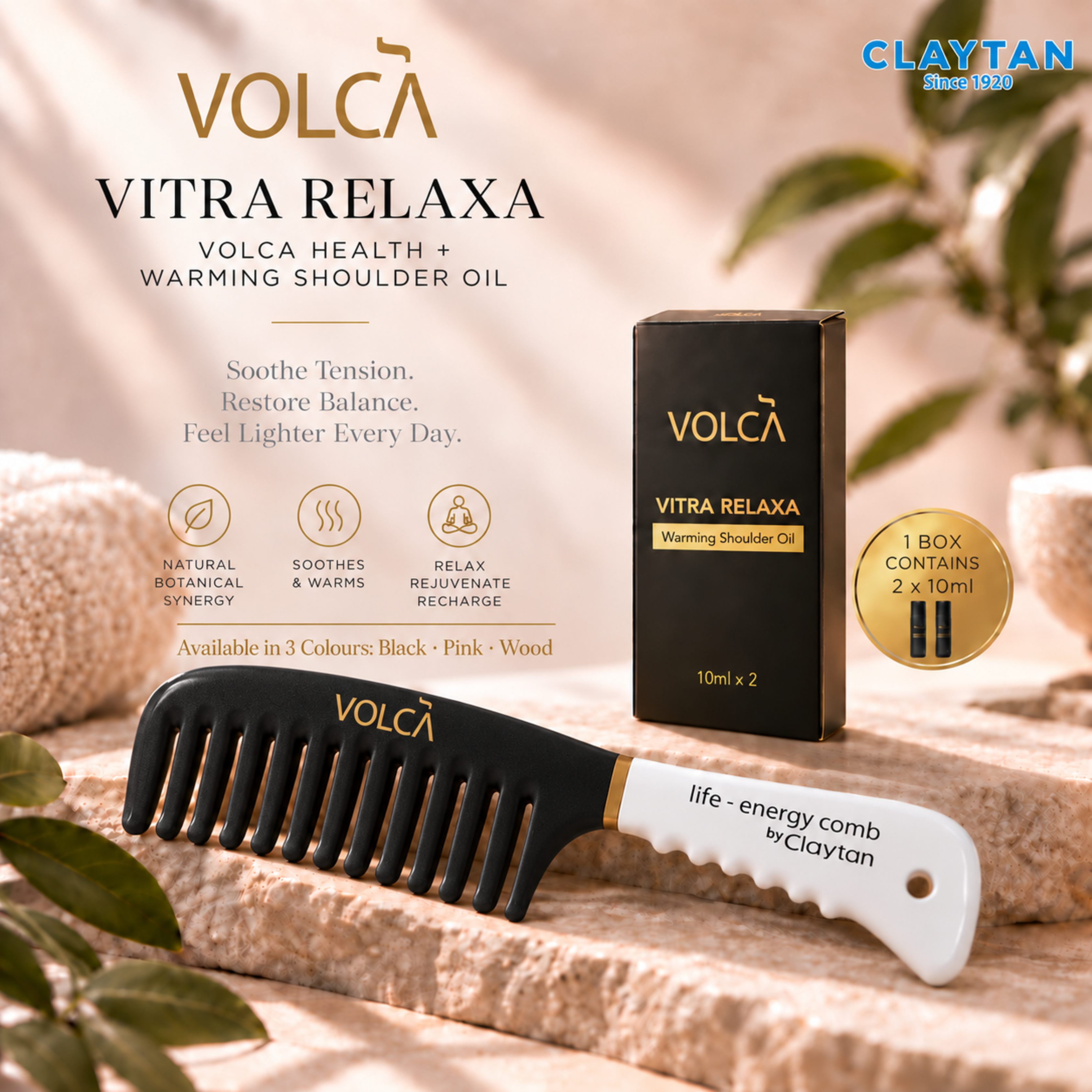 VOLCA Health Set | VOLCA Health + VOLCA Vitra Relaxa (Warming Shoulder Oil)