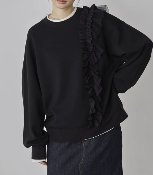 不對稱荷葉邊上衣 - 2026 流行穿搭  荷葉邊上衣 春夏時尚穿搭 成人休閒 日常穿搭 易於配搭 日本直送   #JP-I-260017