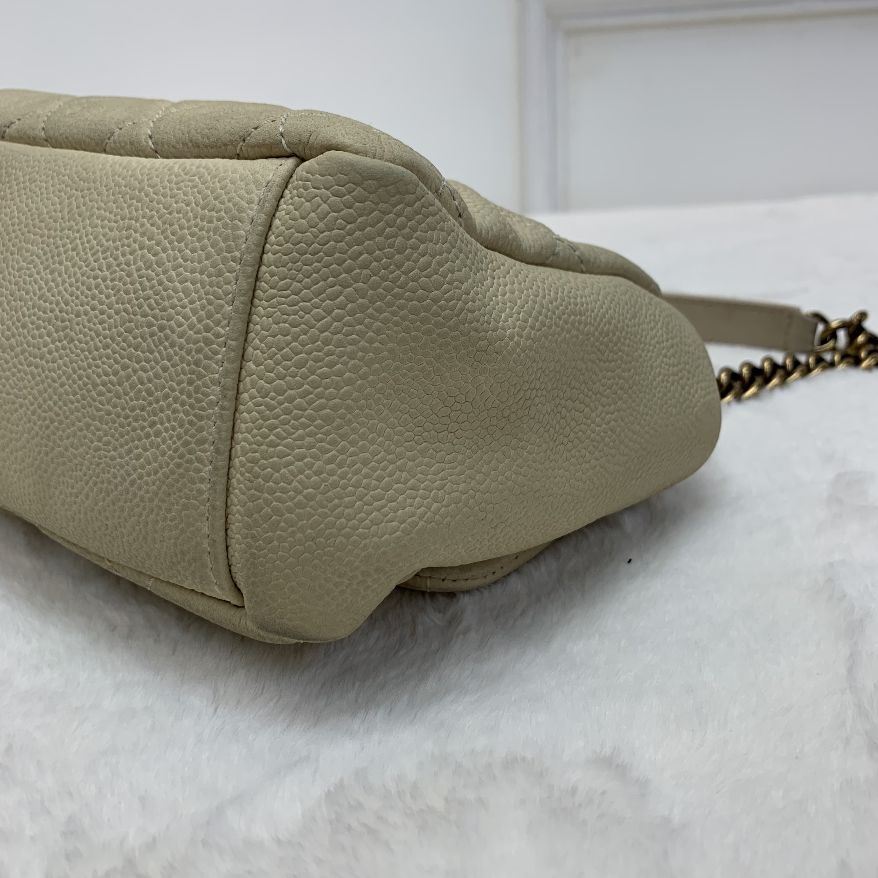 復古感Max Chanel Handle Flap Bag象牙白做舊款🫢