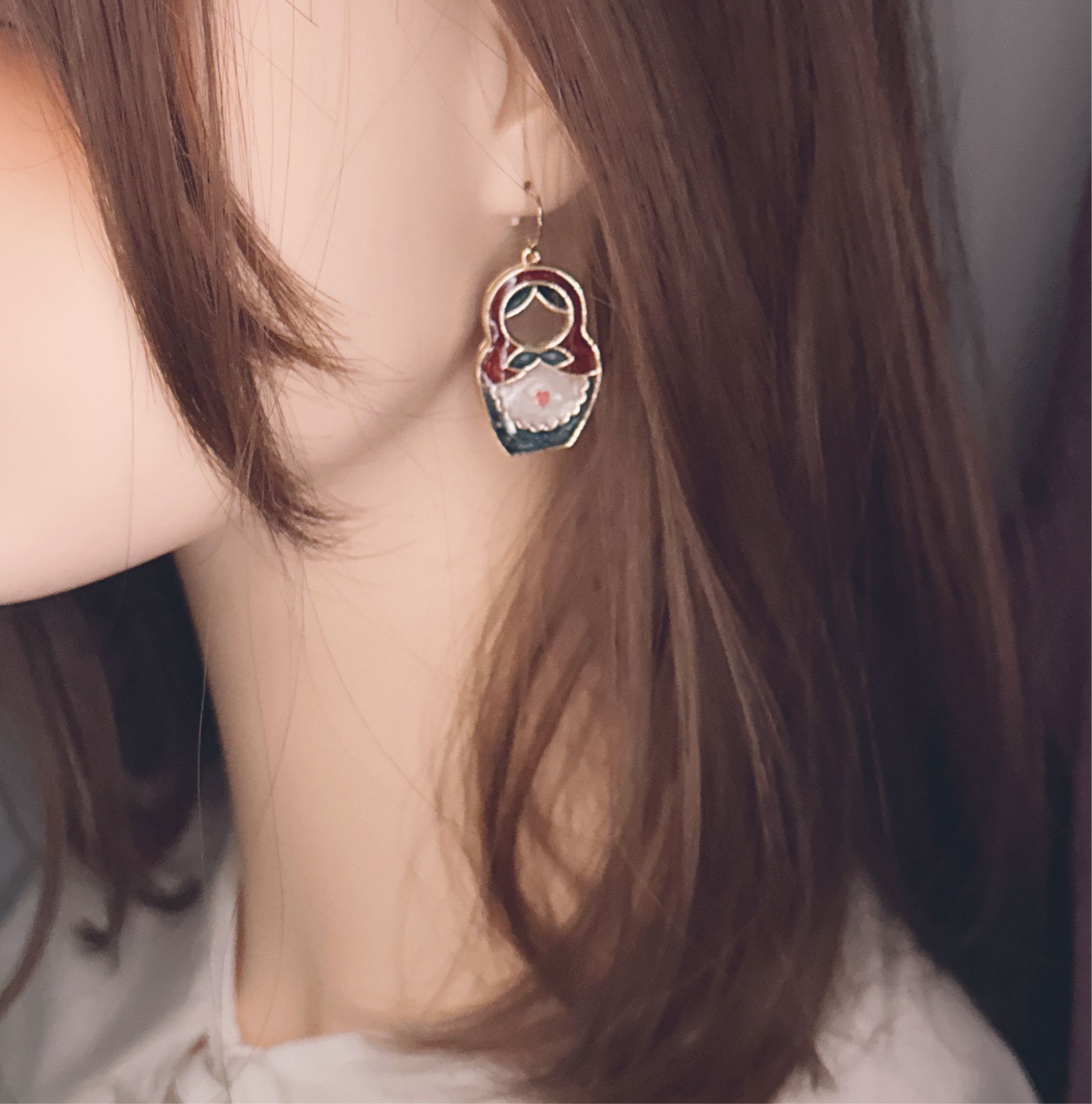 手繪經典復古色俄羅斯娃娃🪆（大Size)