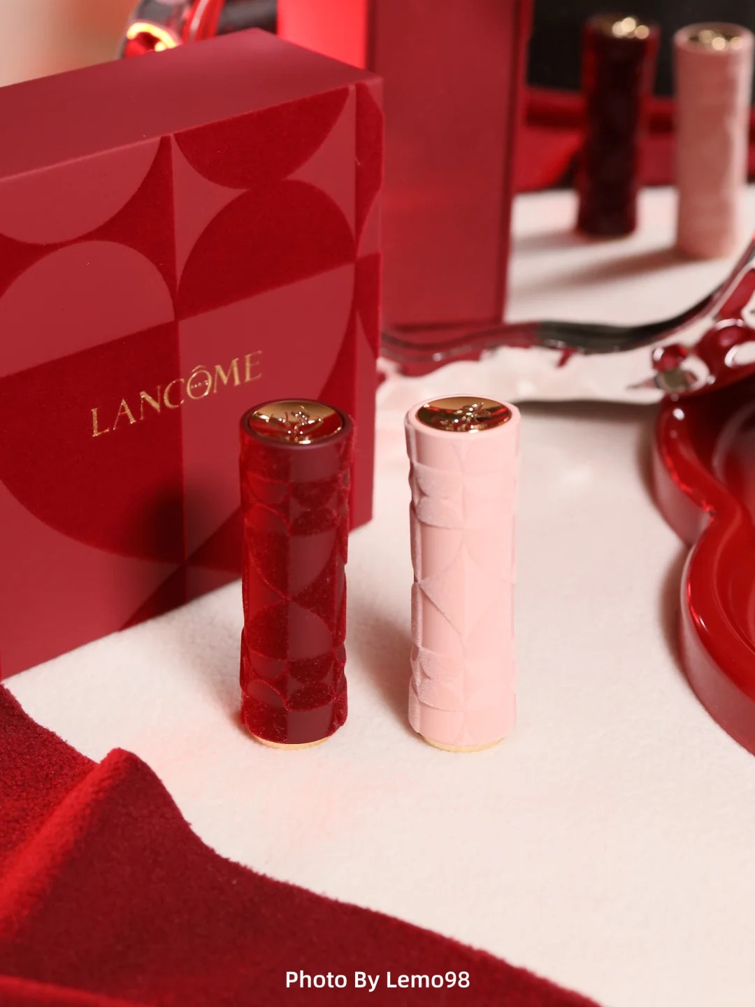 (一星期預訂) Lancome 蘭蔻 新年情人節雙面絕色限定! 粉絲絨唇膏 375 296