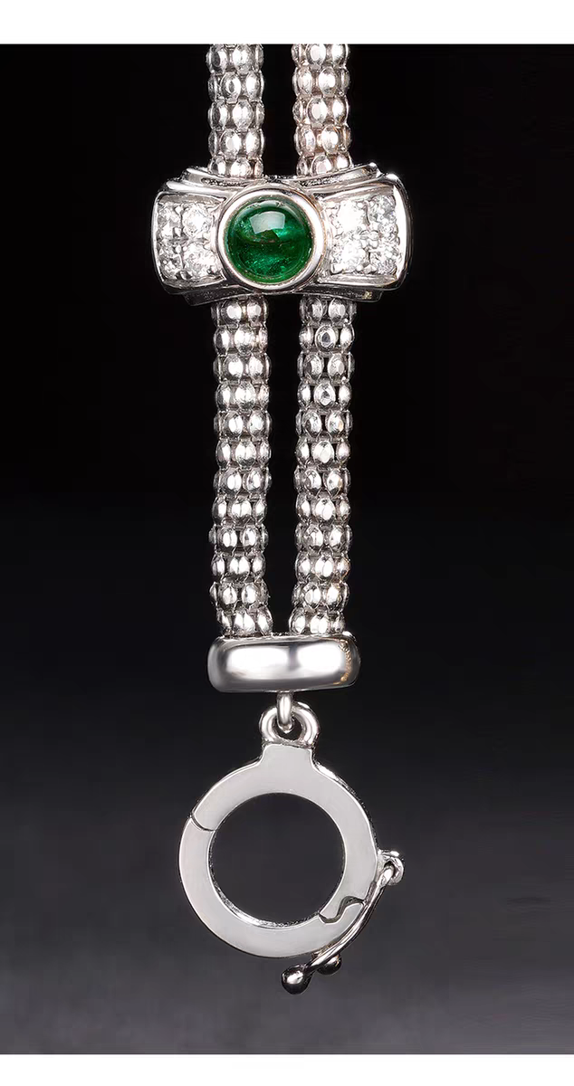 18K祖母绿鑽石項鏈