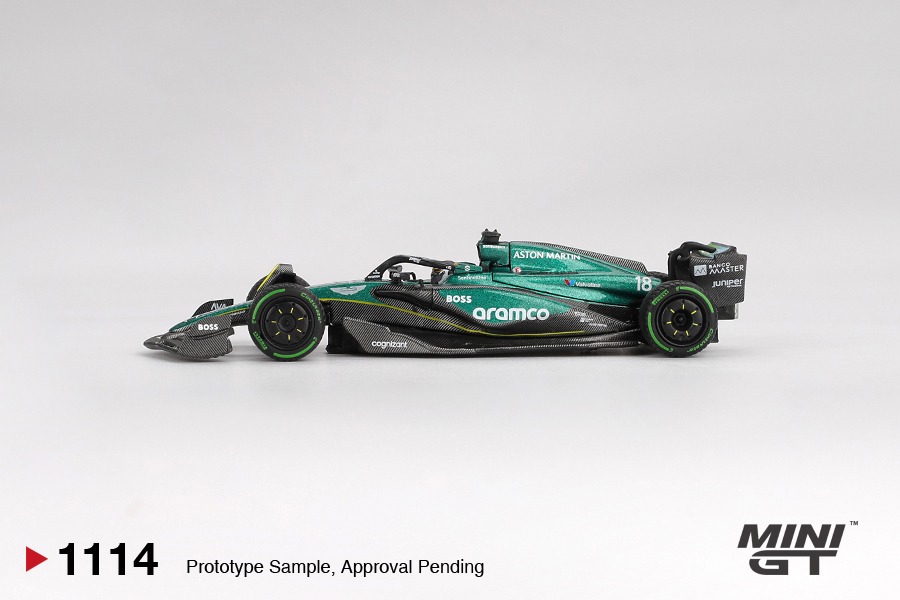 Mini GT 1/64 Aston Martin AMR24 #18 Lance Stroll 2024 F1 2024 Canadian GP - MGT01114-BL