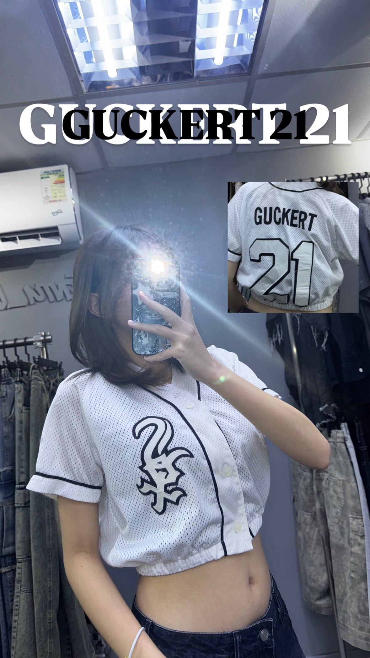 Remake Baseball Crop Top -白色