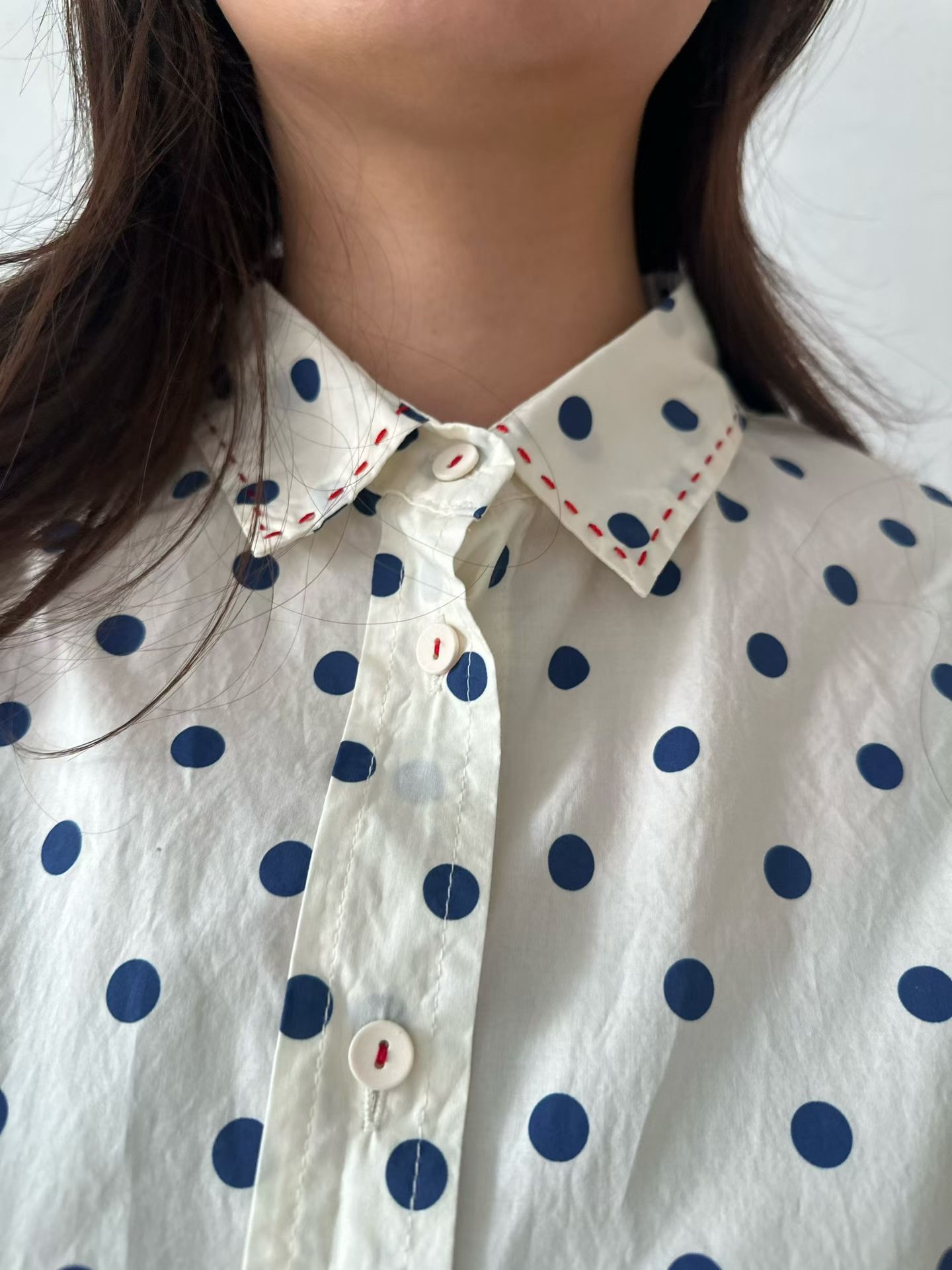 AT OY 前後袋圓點恤