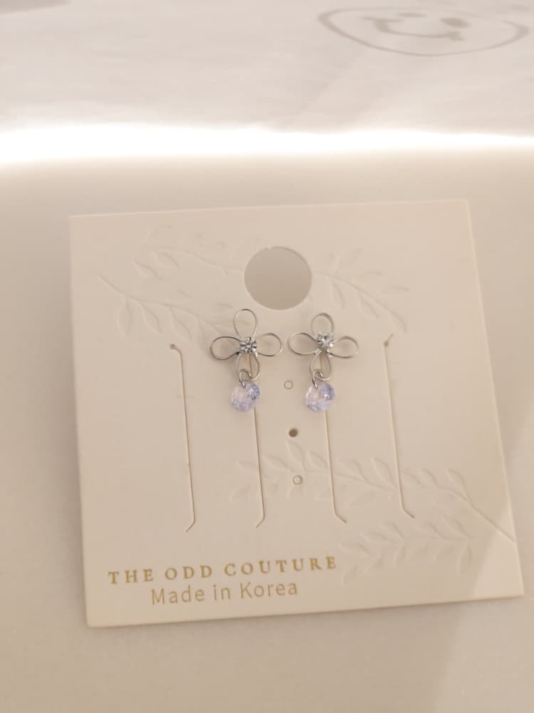 Radiant Flower Drop Stud Earrings