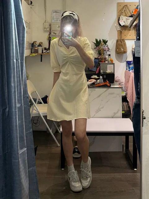 奶油風連身裙 KR9304