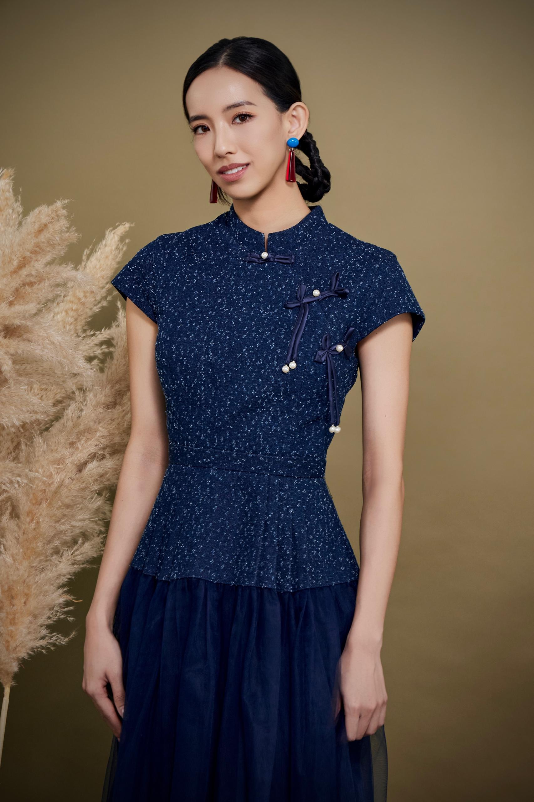 CD2160 XIN YI MESH OVERLAYS ORIENTAL DRESS