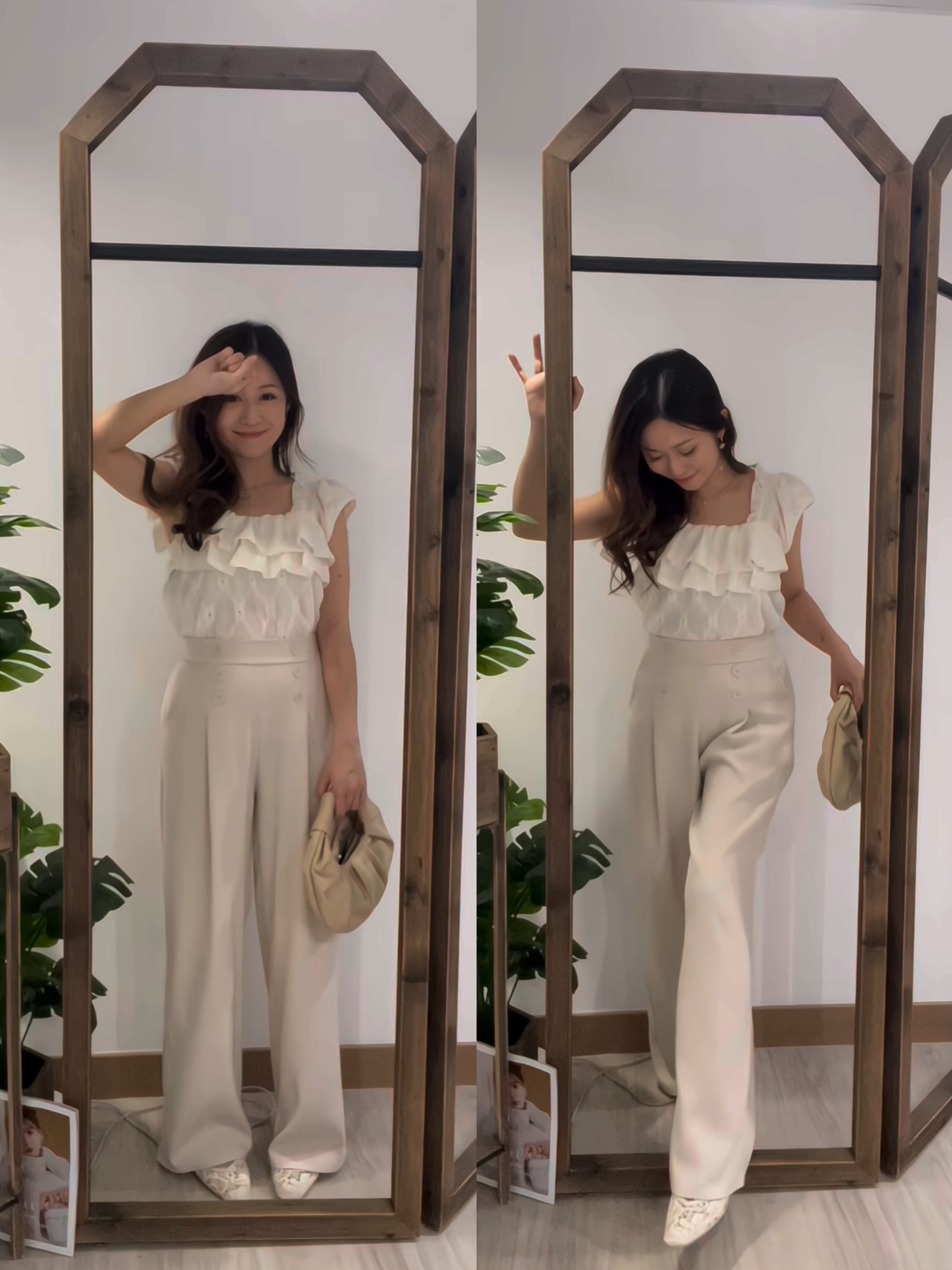 菱紋鈎花娃娃上衣(JP)[米杏色]363648