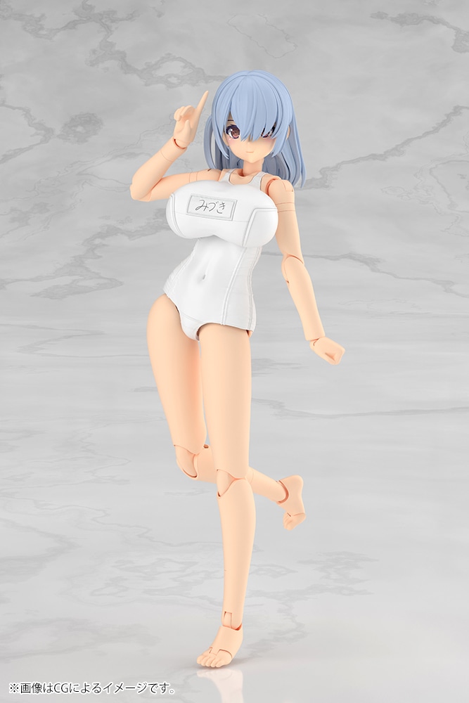 (預訂訂金 $100) (總價 $253) 壽屋 Kotobukiya FRAME ARMS GIRL 美月 Mizuki School Swimsuits White Ver. 模型 (KO08633) (行版)