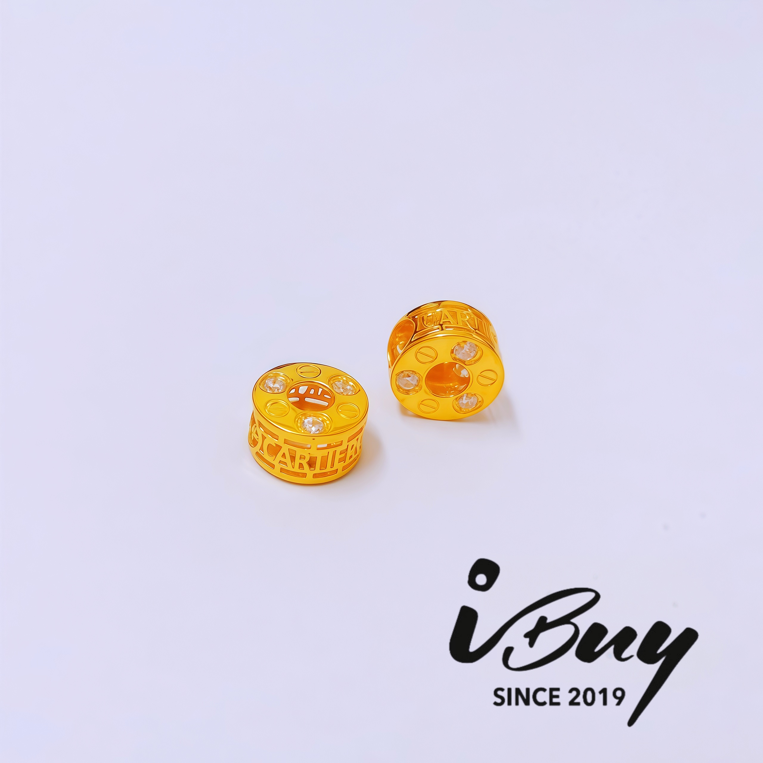 916 GOLD CARTIER DIAMOND BEAD 916金 镶钻卡地亚串咀