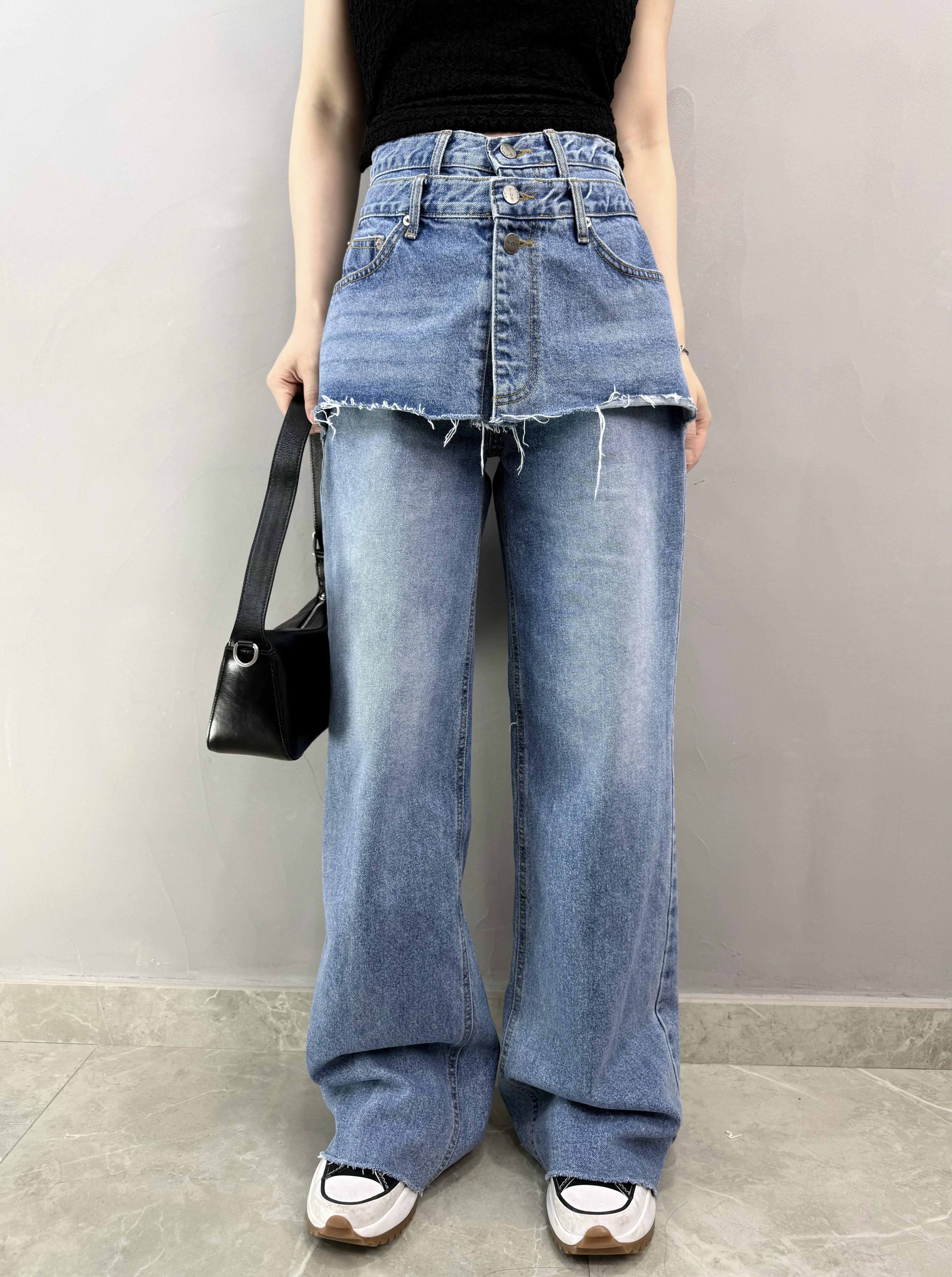 M64 牛仔裙闊褲