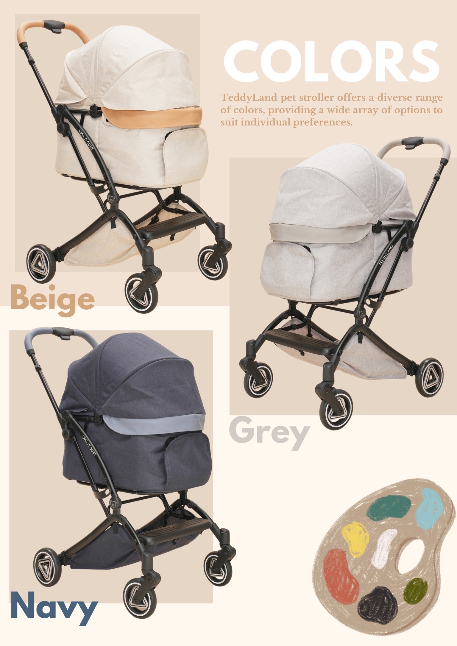 TeddyLand Classic 寵物手推車