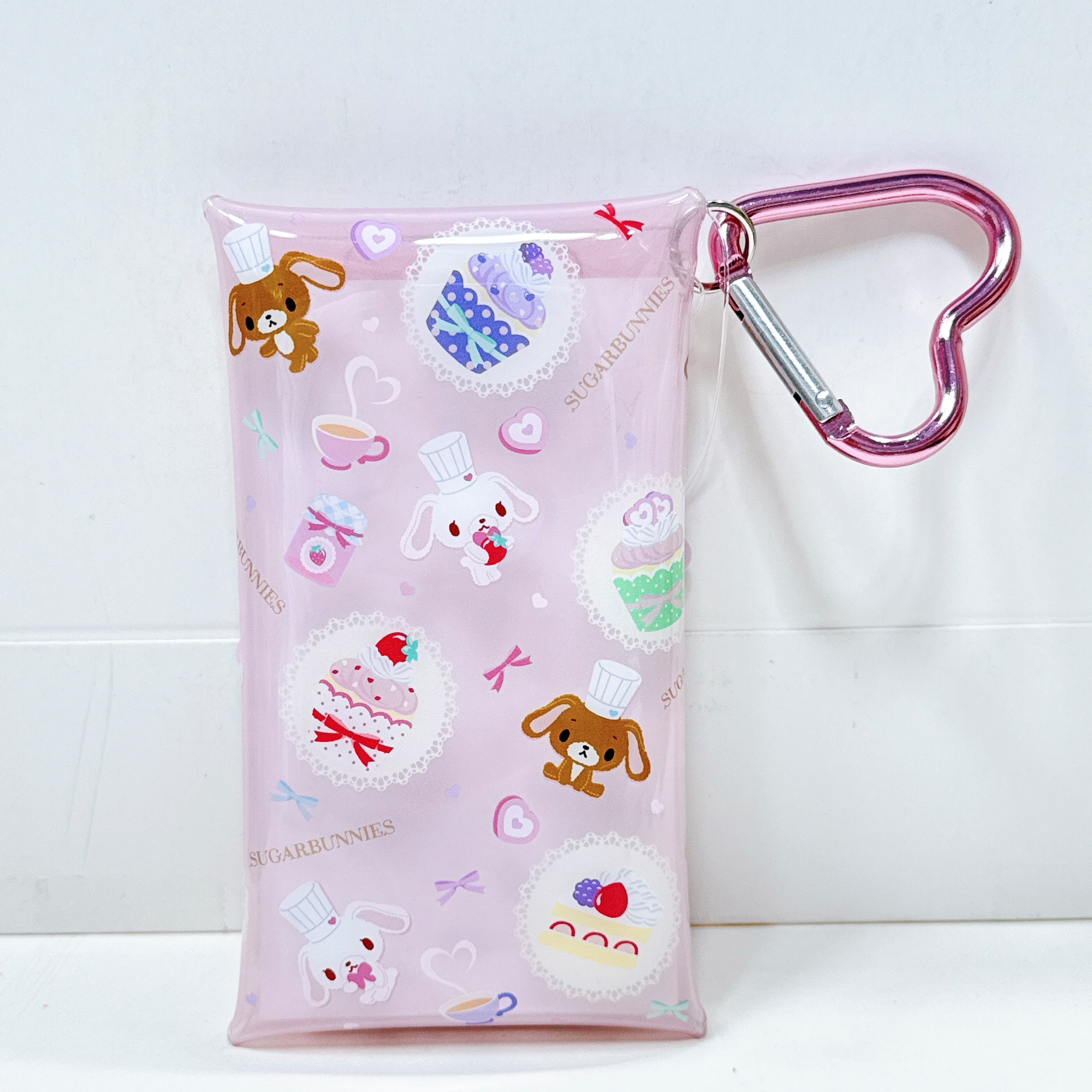 日本直送Sugarbunnies 化妝袋髮夾透明雜物袋眼鏡盒連眼鏡布