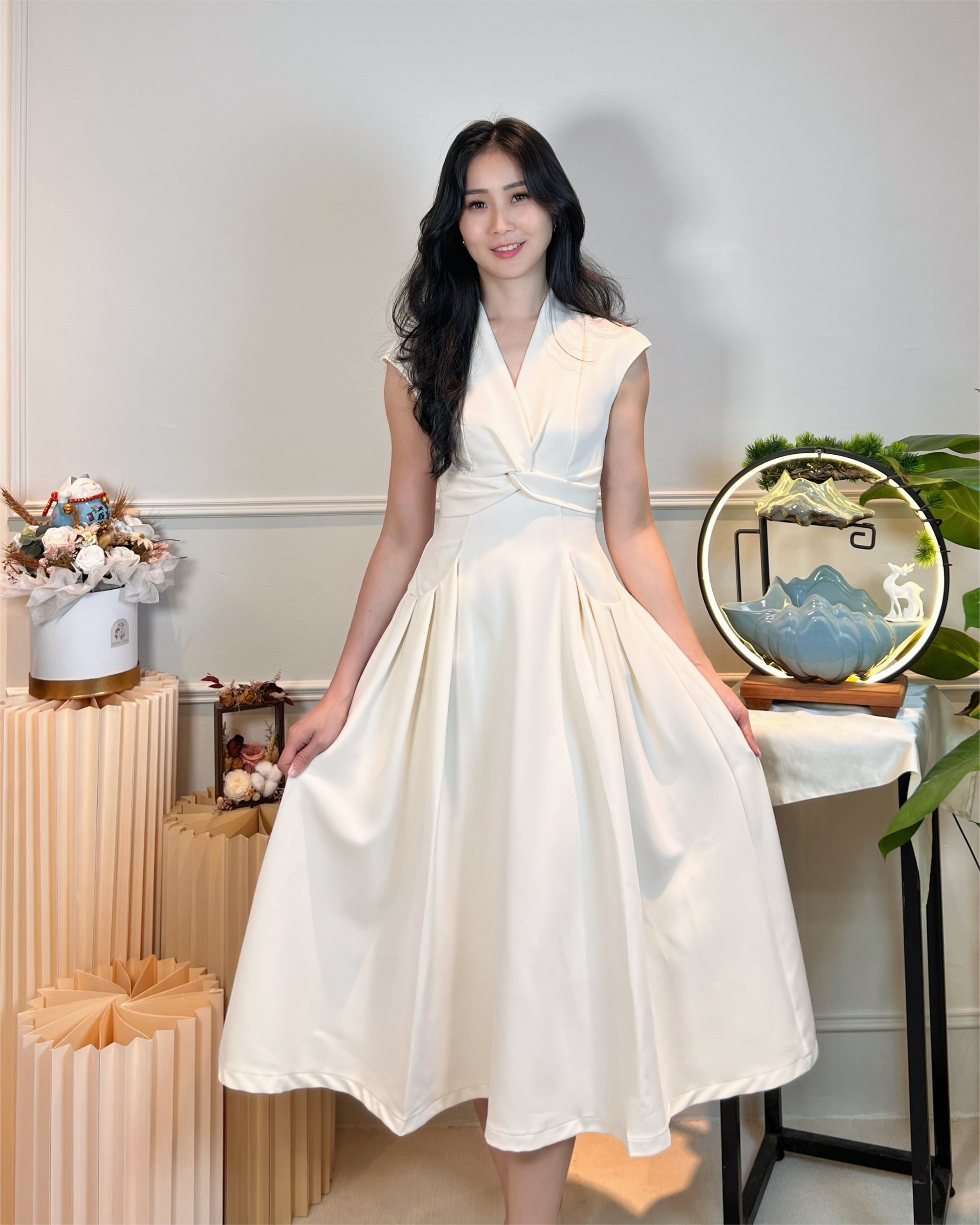 5092 Elena Grace Midi Dress