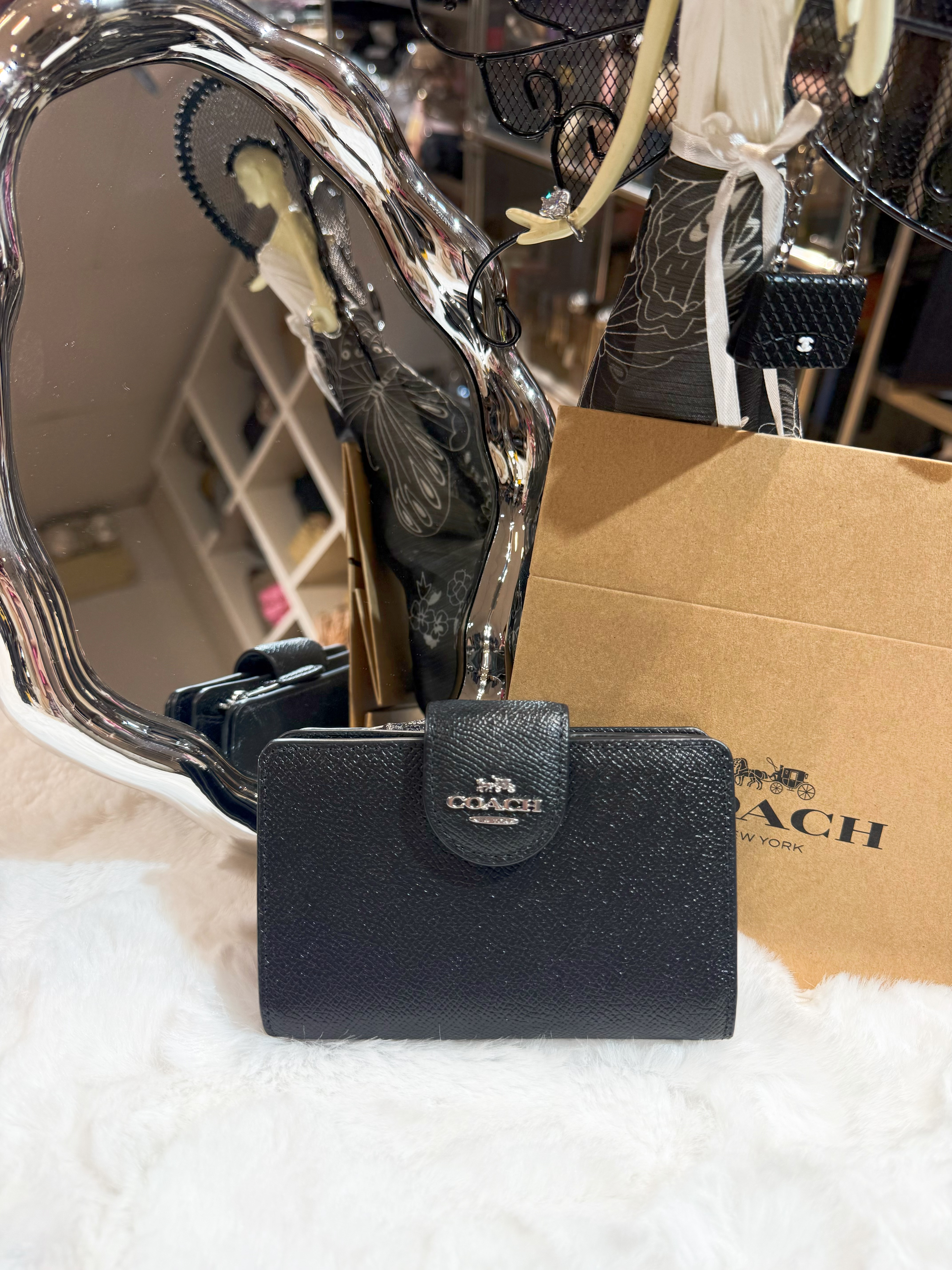 Coach medium wallet sf/blk/s