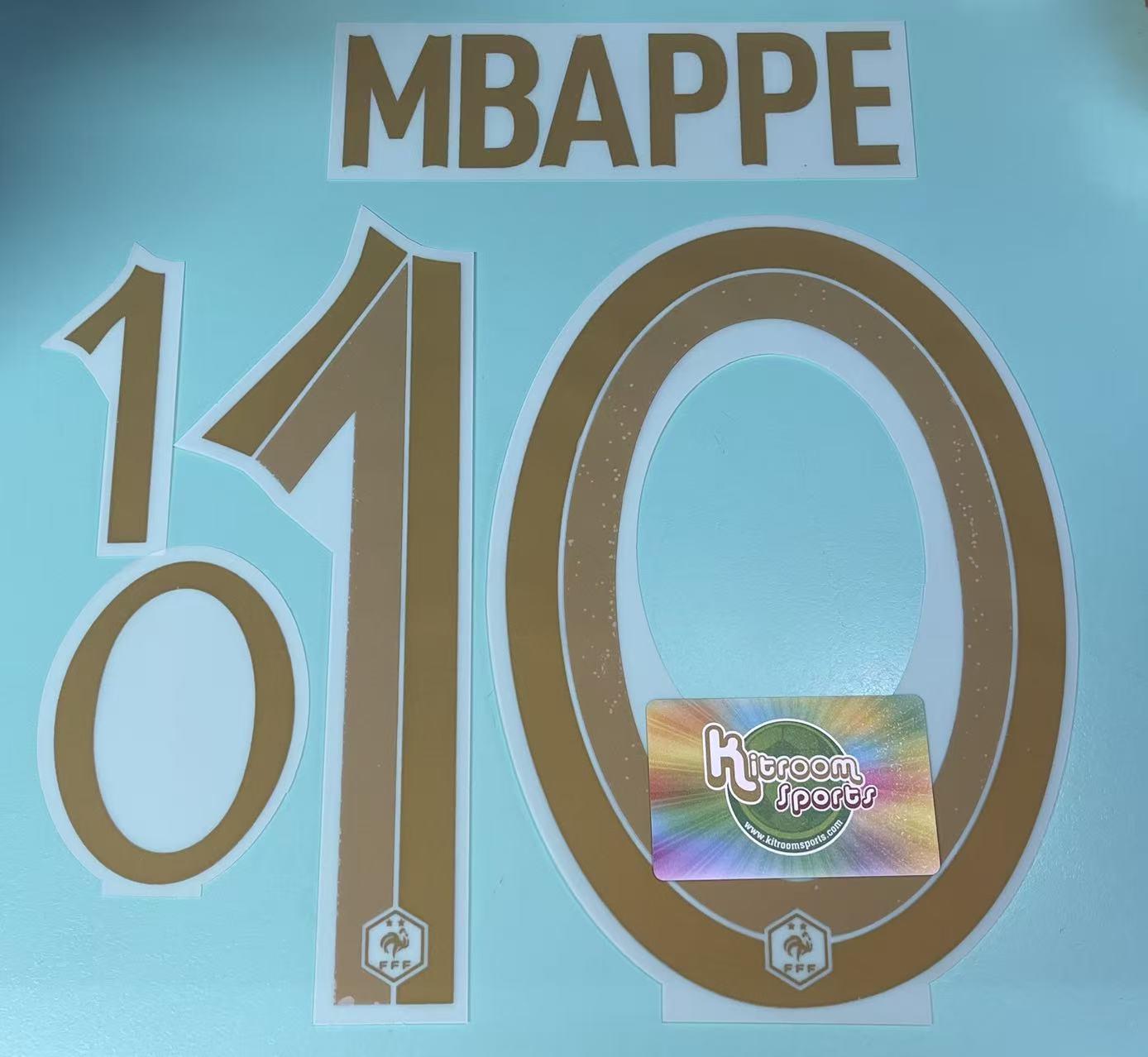 2022 France Home Nameset #10 Mbappé