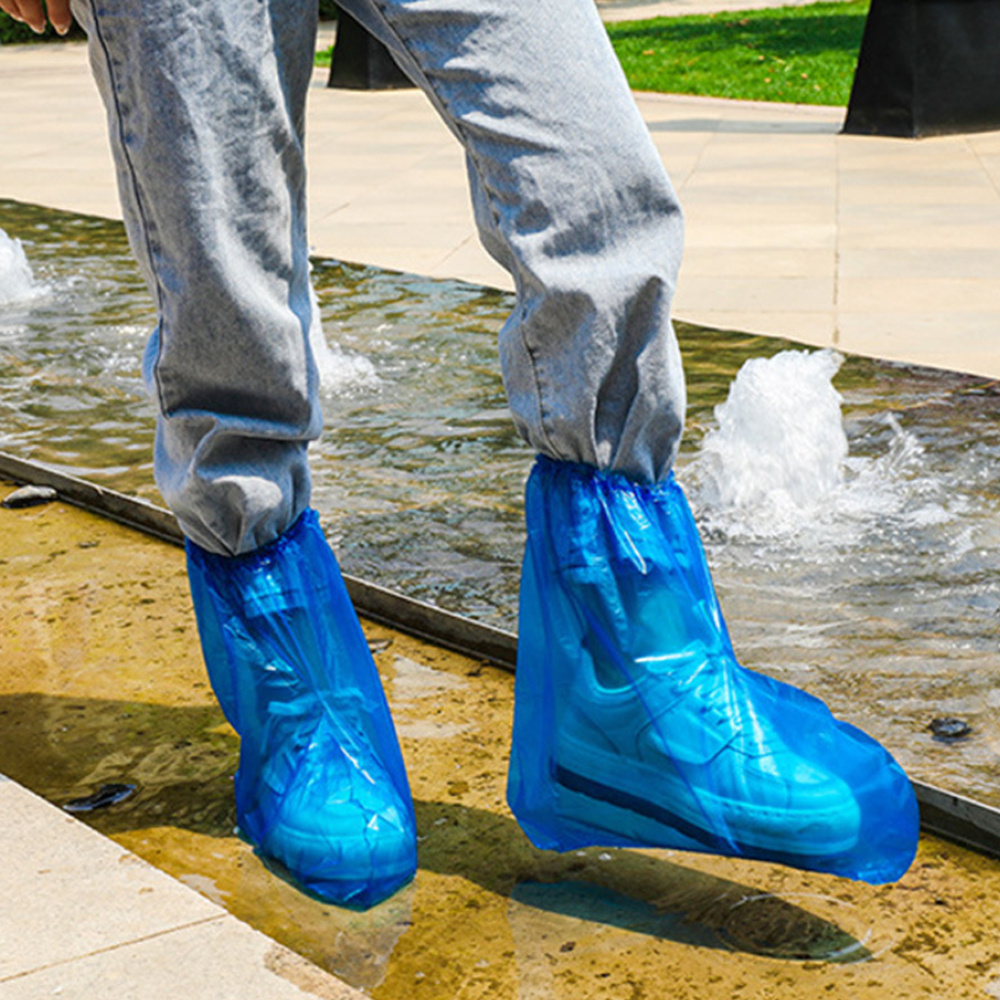 加厚一次性兒童防水鞋套  落雨鞋套 防濕腳套 學生雨天防水 即棄 5對裝  [平行進口] HK2774