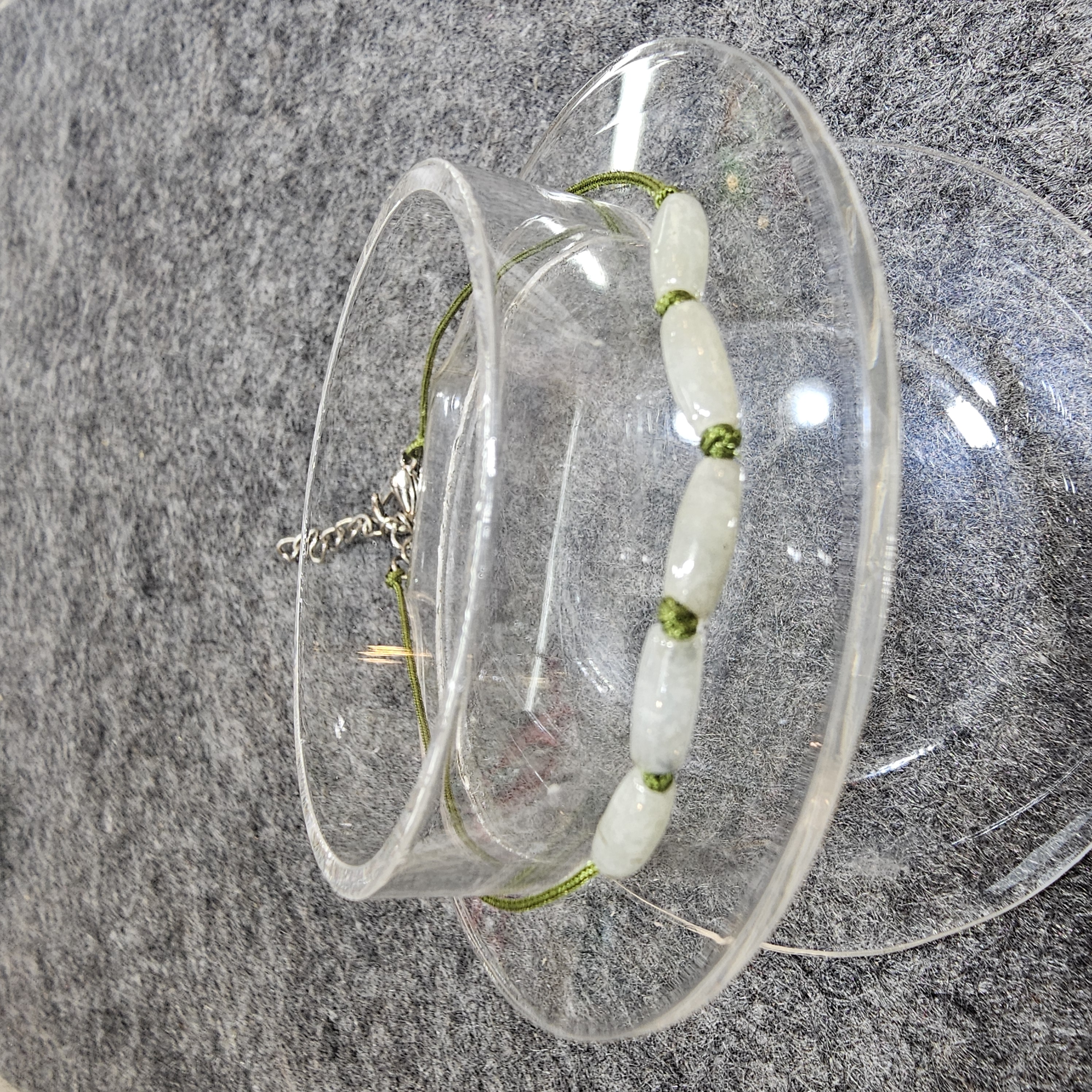 緬甸玉織繩銀扣手繩