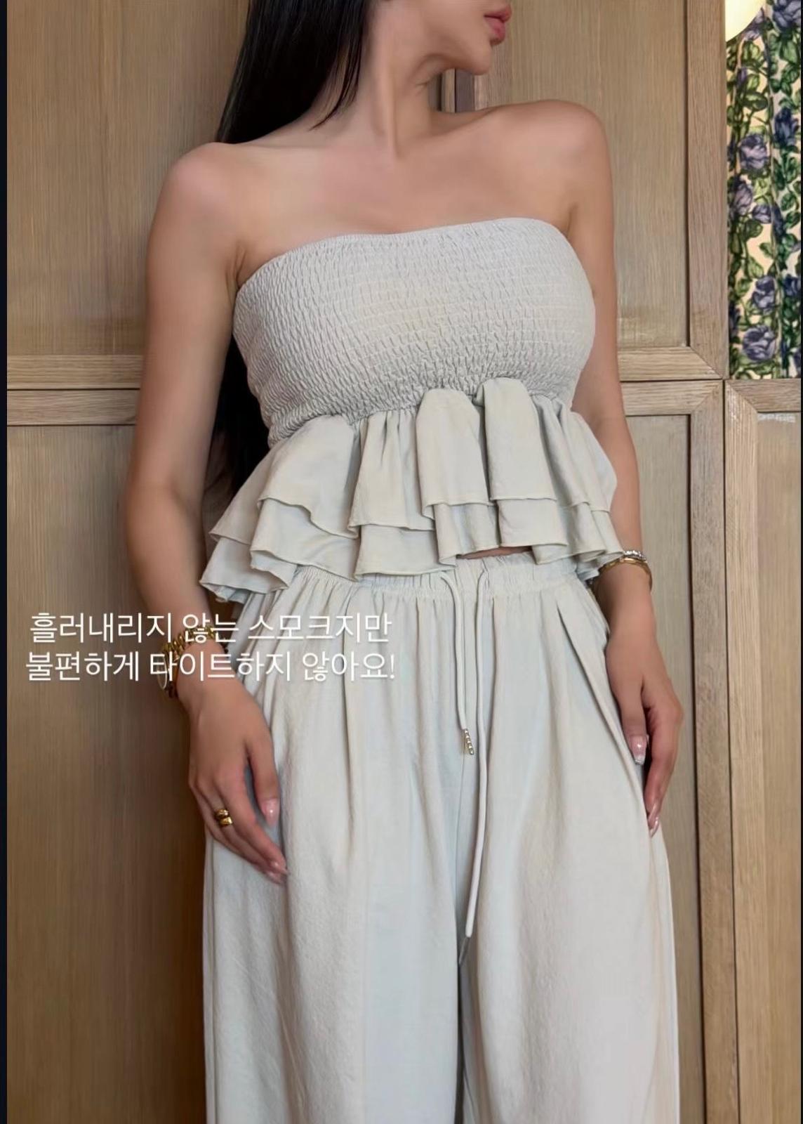 L30 ruffle top+ 休閑褲