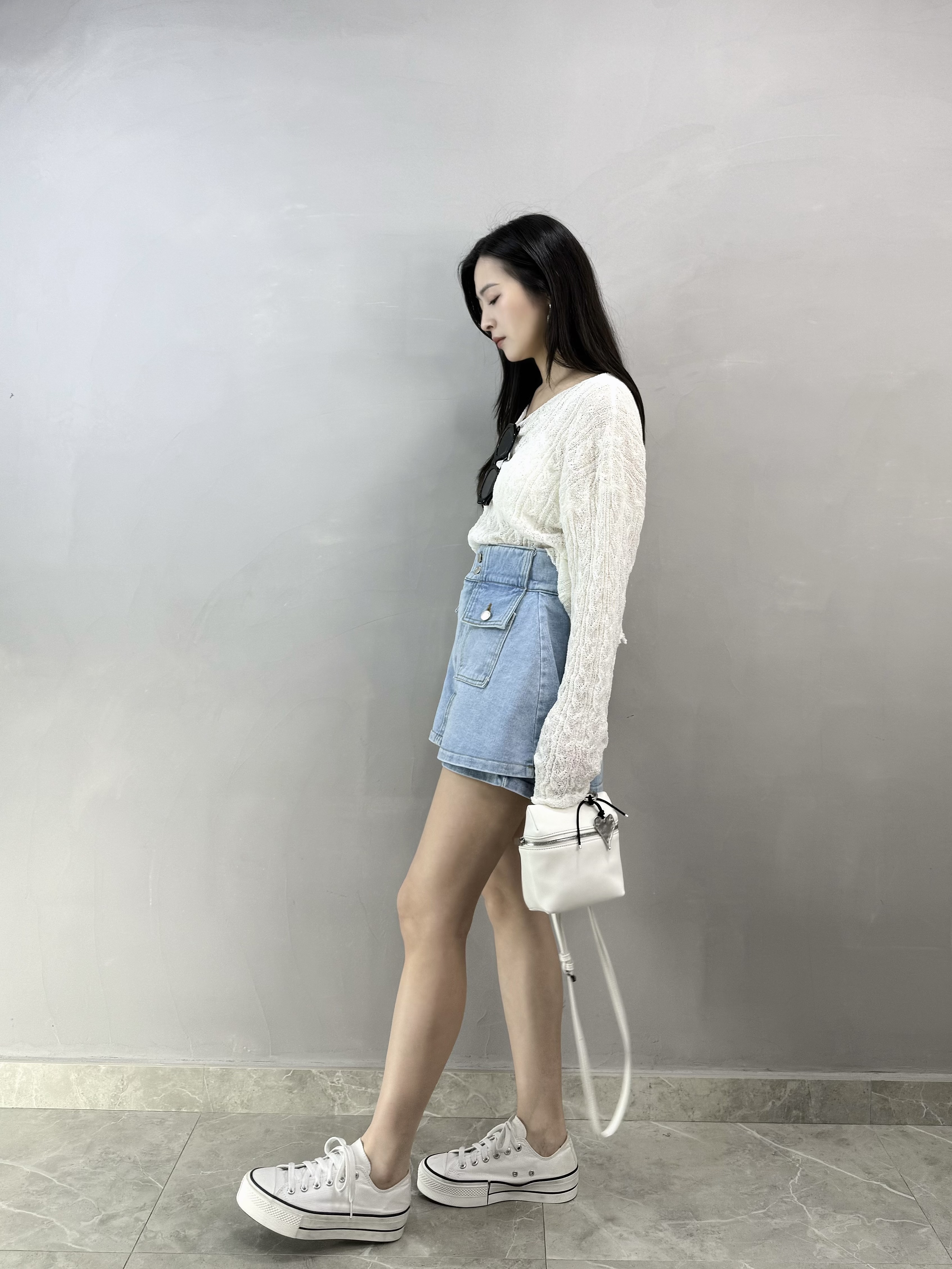 K69 雙袋牛仔裙褲