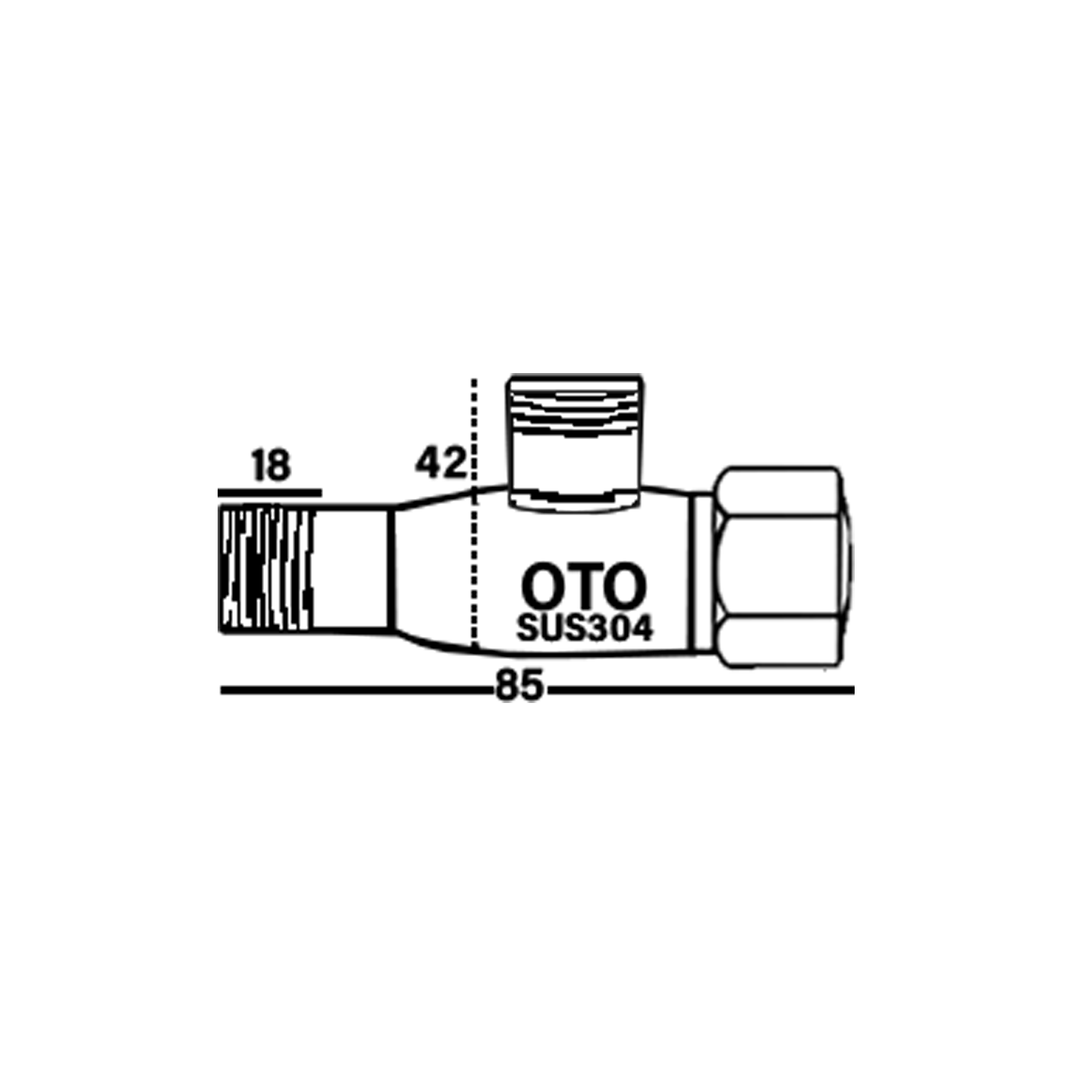 Otosani 304# Heaxgon Angle Valve (966-70#) OTO966-70