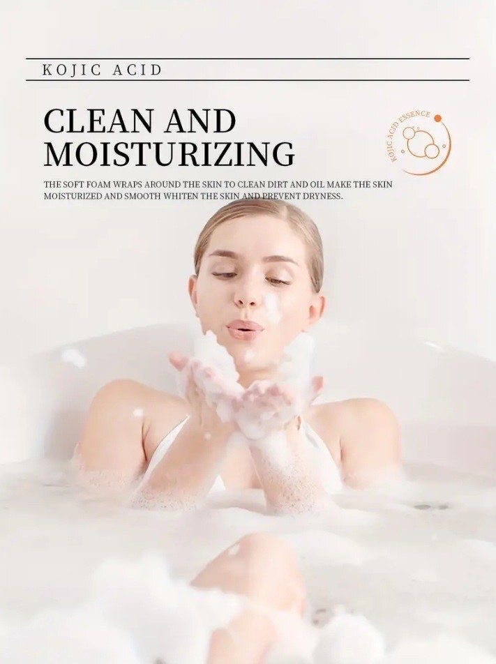 Kojic 酸皂 適用於色素沉澱 - 含穀胱甘肽、膠原蛋白和維他命 C - 天然皂液含薑黃 - 原始日本複合物,適用於黑斑修正 -100g