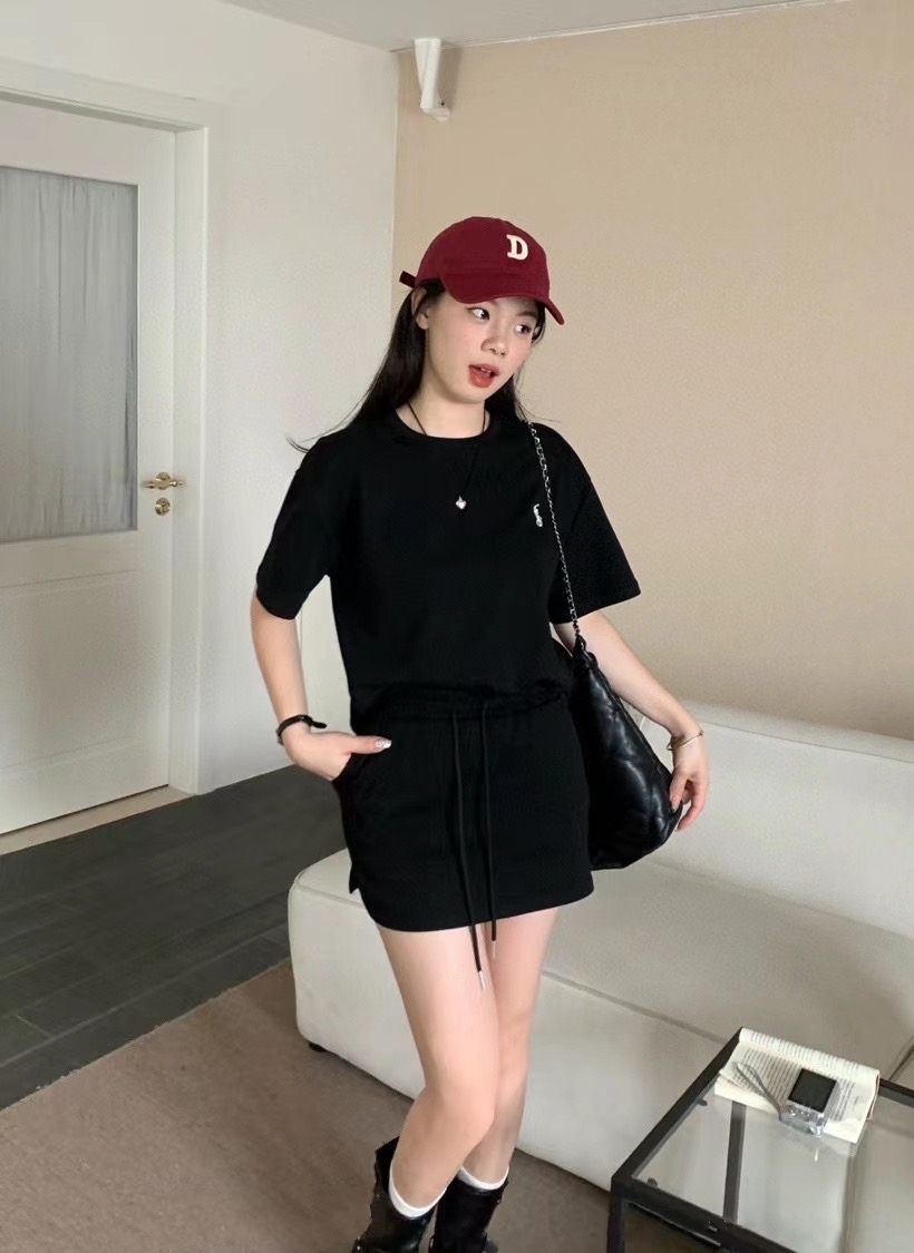 Polo Embroidery Roundneck Casual Shirt+Skirt Set 保罗刺绣休闲套装 (3 Colours)