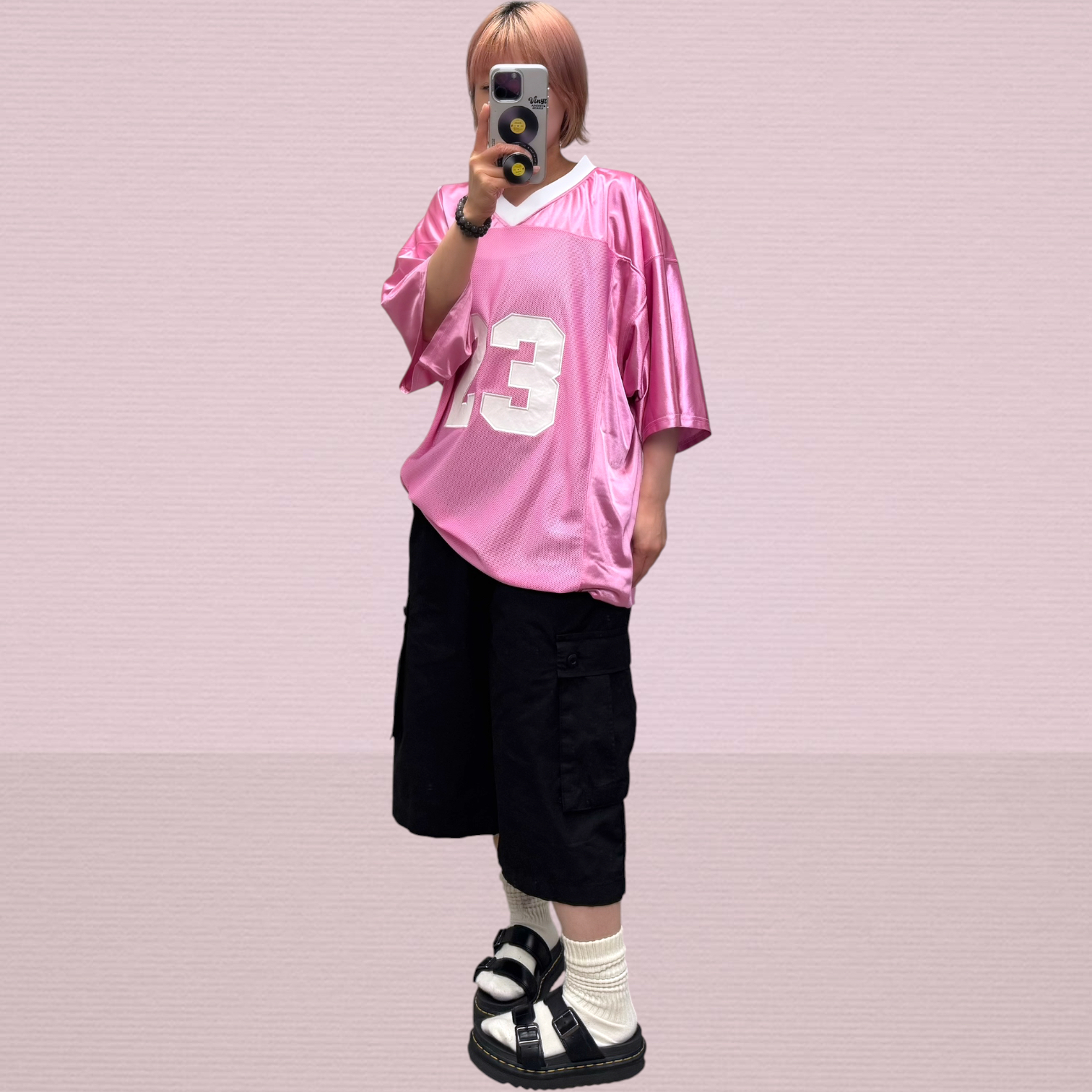 221332 “23” V領網眼球衣Tee