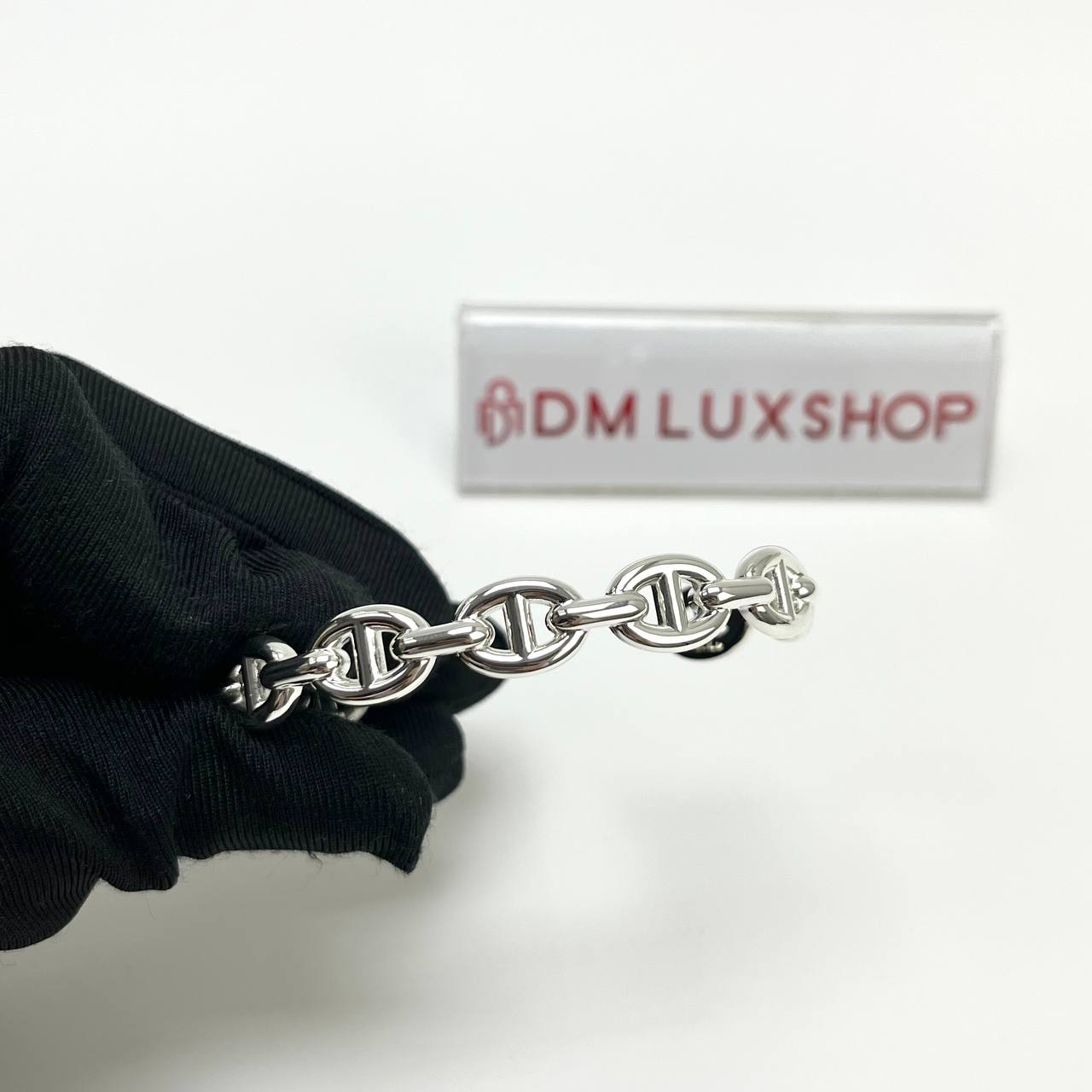 Hermes Chaine D'ancre Enchainee bracelet PHW