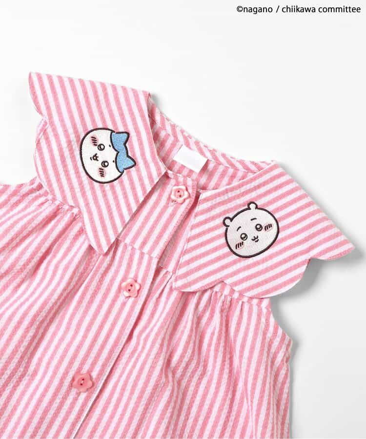 🇯🇵預訂 日本直送🇯🇵Apres les cours x Chiikawa系列兩色人物刺繡貼花條紋翻領連身裙