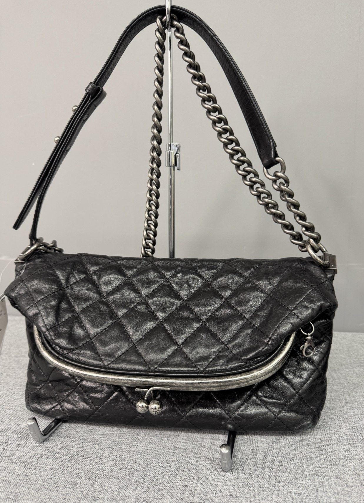 Chanel Tabatiere Foldover Kiss-Lock Bag