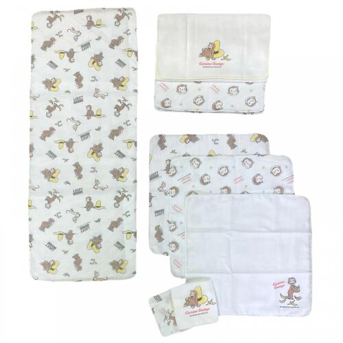 🇯🇵預訂 日本直送🇯🇵好奇的喬治印花純棉浴紗巾八件套