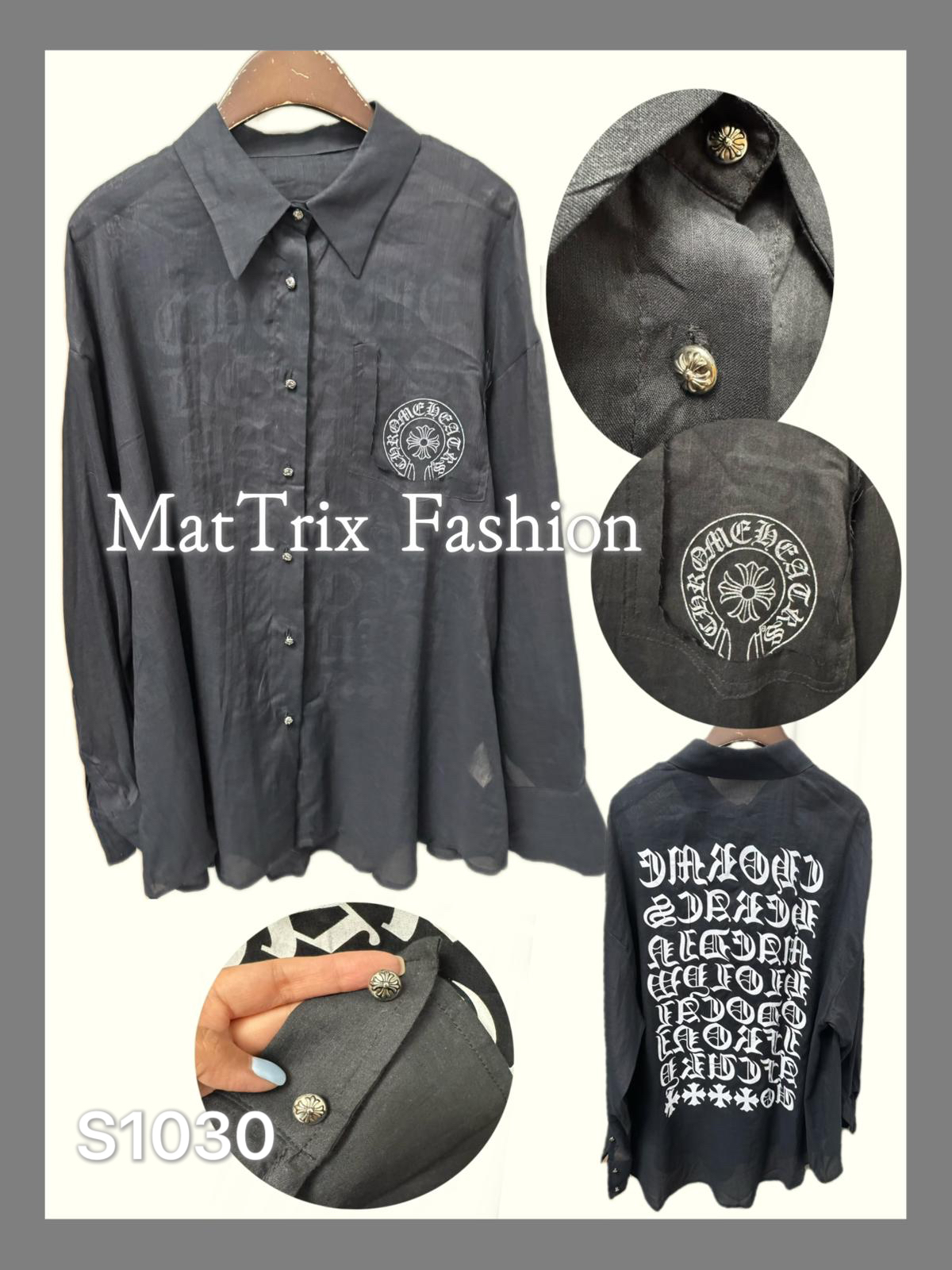 S1030 十字花鈕恤衫 原價$299