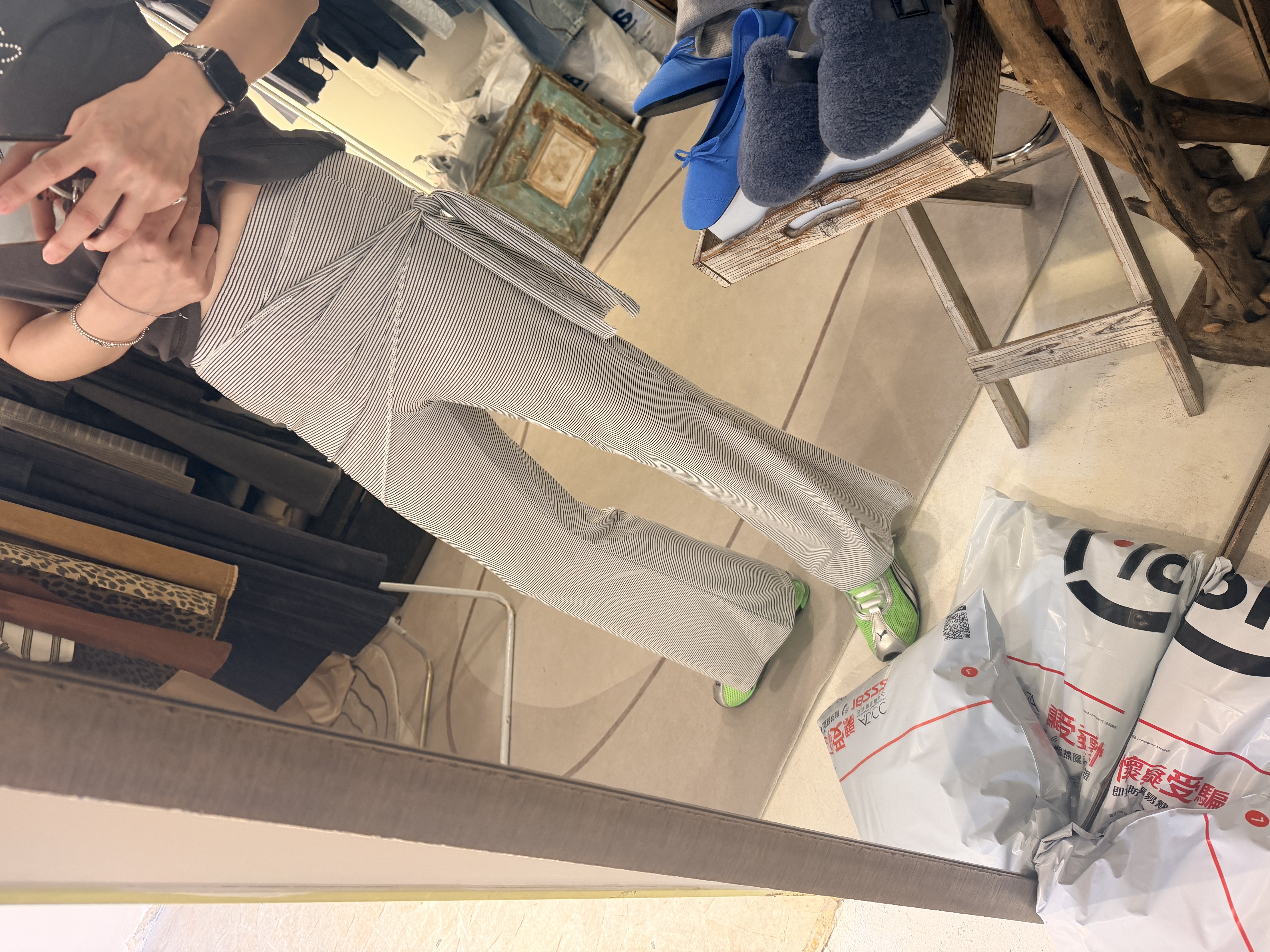 Pants with scarf