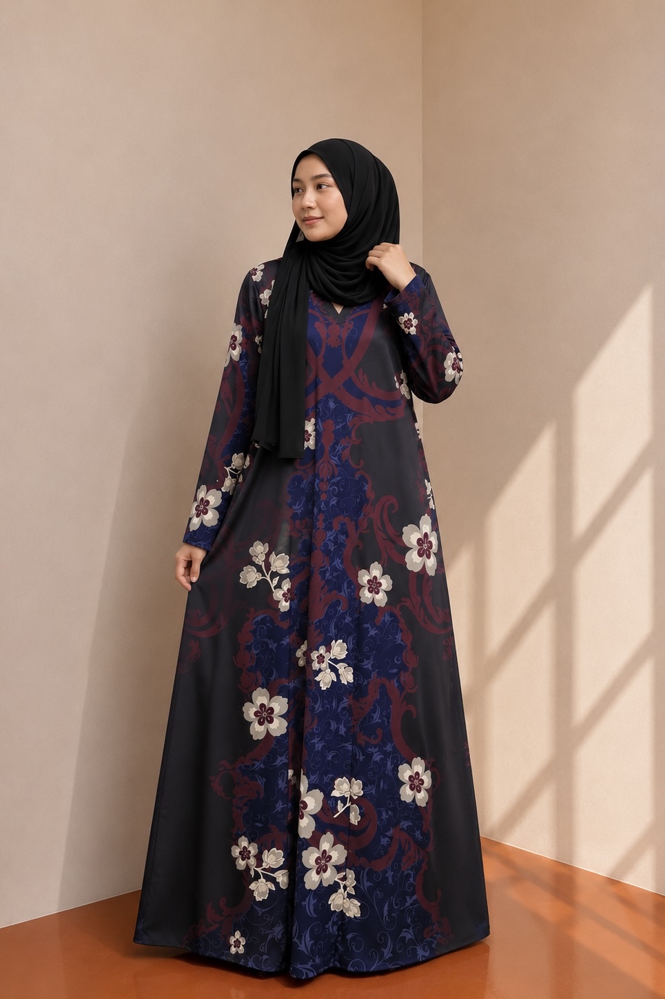 Sakura in Black Blue