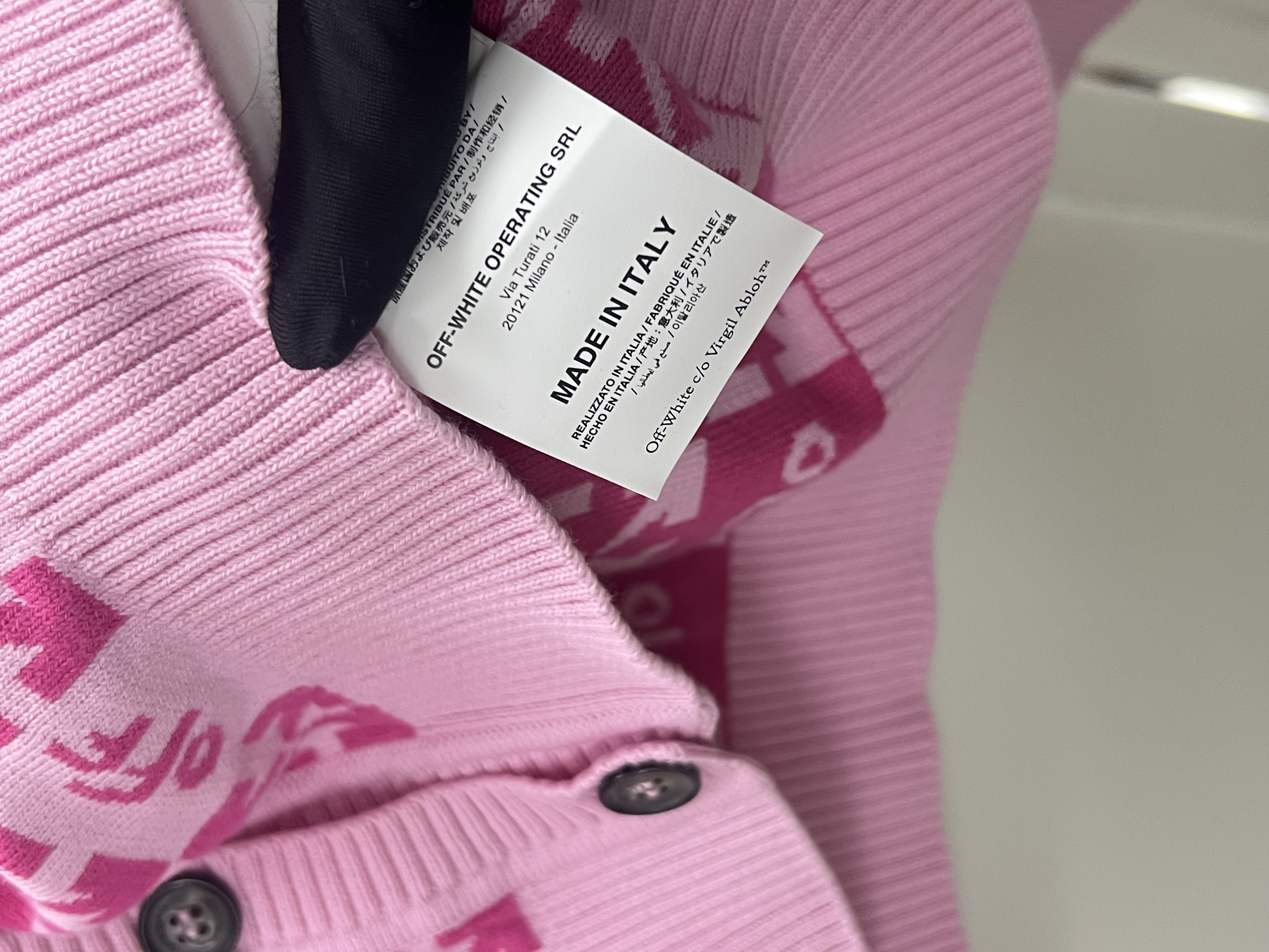 Pre-owned Off-White Kids Pink Monogram Cardigan / Product Code: 26040526