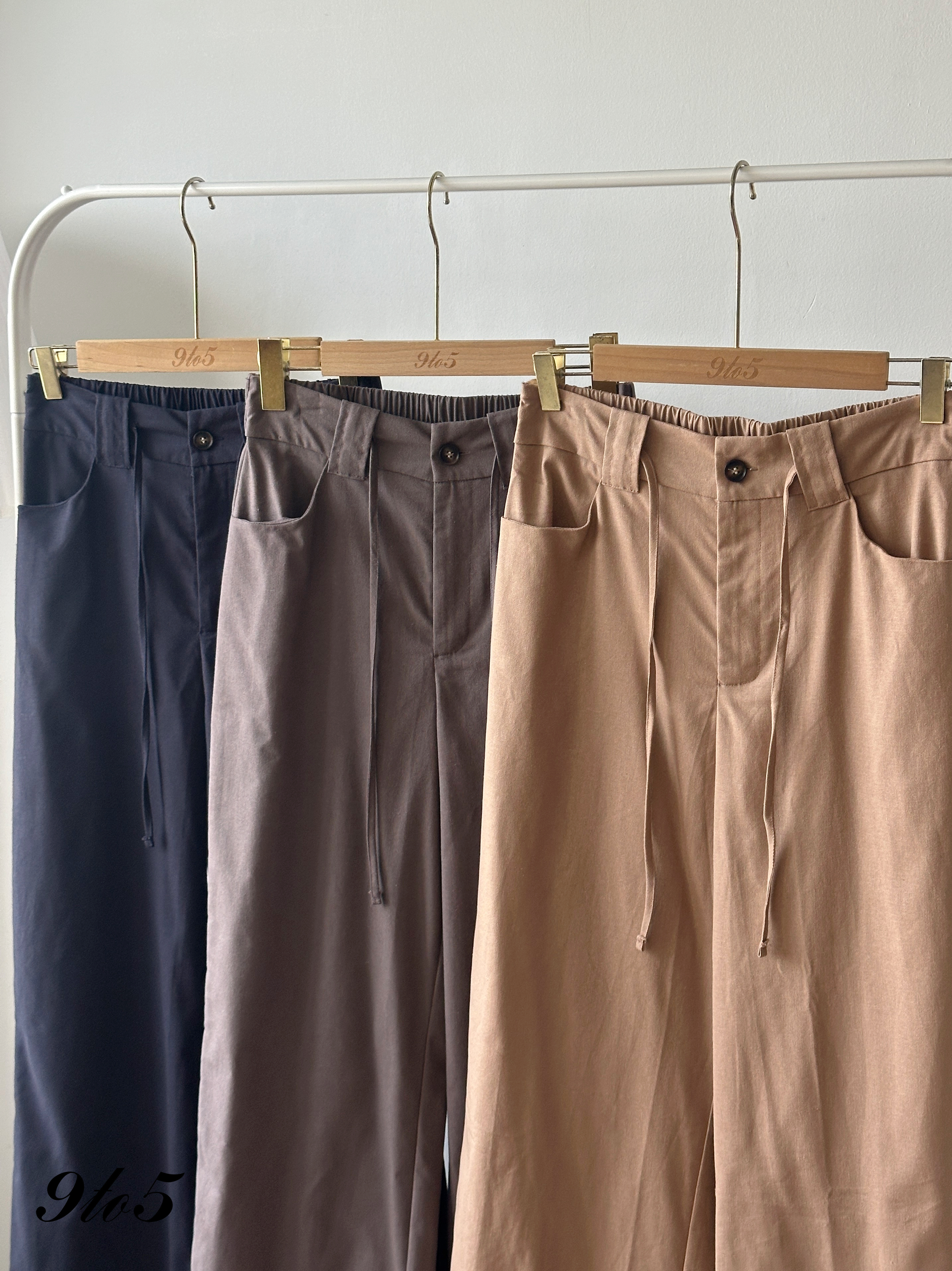 S1971 Linen Long Straight Pants - 3 Colors 