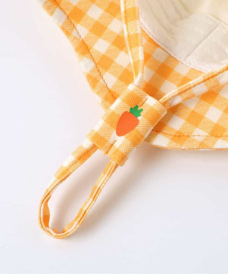 🇯🇵預訂 日本直送🇯🇵BREEZE兩色蔬菜毛毛貼花格紋遮陽帽