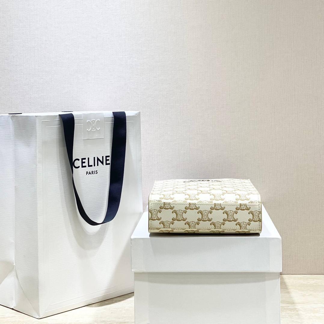 🔥大货实拍图 𝗖𝗘𝗟𝗜𝗡𝗘 ♥ 𝗧𝗥𝗜𝗢𝗠𝗣𝗛𝗘 𝗖𝗔𝗕𝗔𝗦 𝗧𝗢𝗧𝗘 𝙘𝙚𝙡𝙞𝙣𝙚的爱心𝙡𝙤𝙜𝙤也太会了吧！直接俘虏我！实在是太会抢钱了！托特包的天花板🥇 型号：194372 尺寸：17*21*4cm