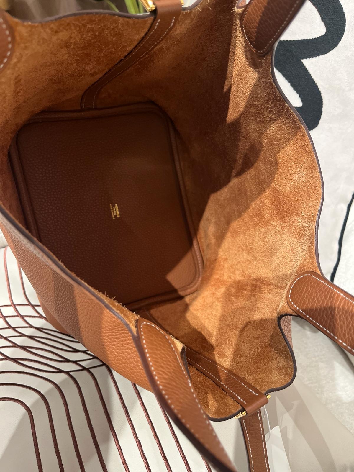 Hermes Picotin 22 Stamp D Gold/Gold 100%Authentic, 98%New ✅Key Lock✅Dust bag
