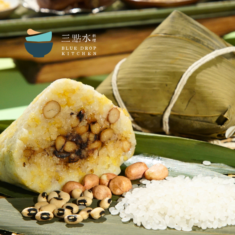 [三點水料理] 非糯米 ~ 農家眉豆素粽 (粳米) 300g