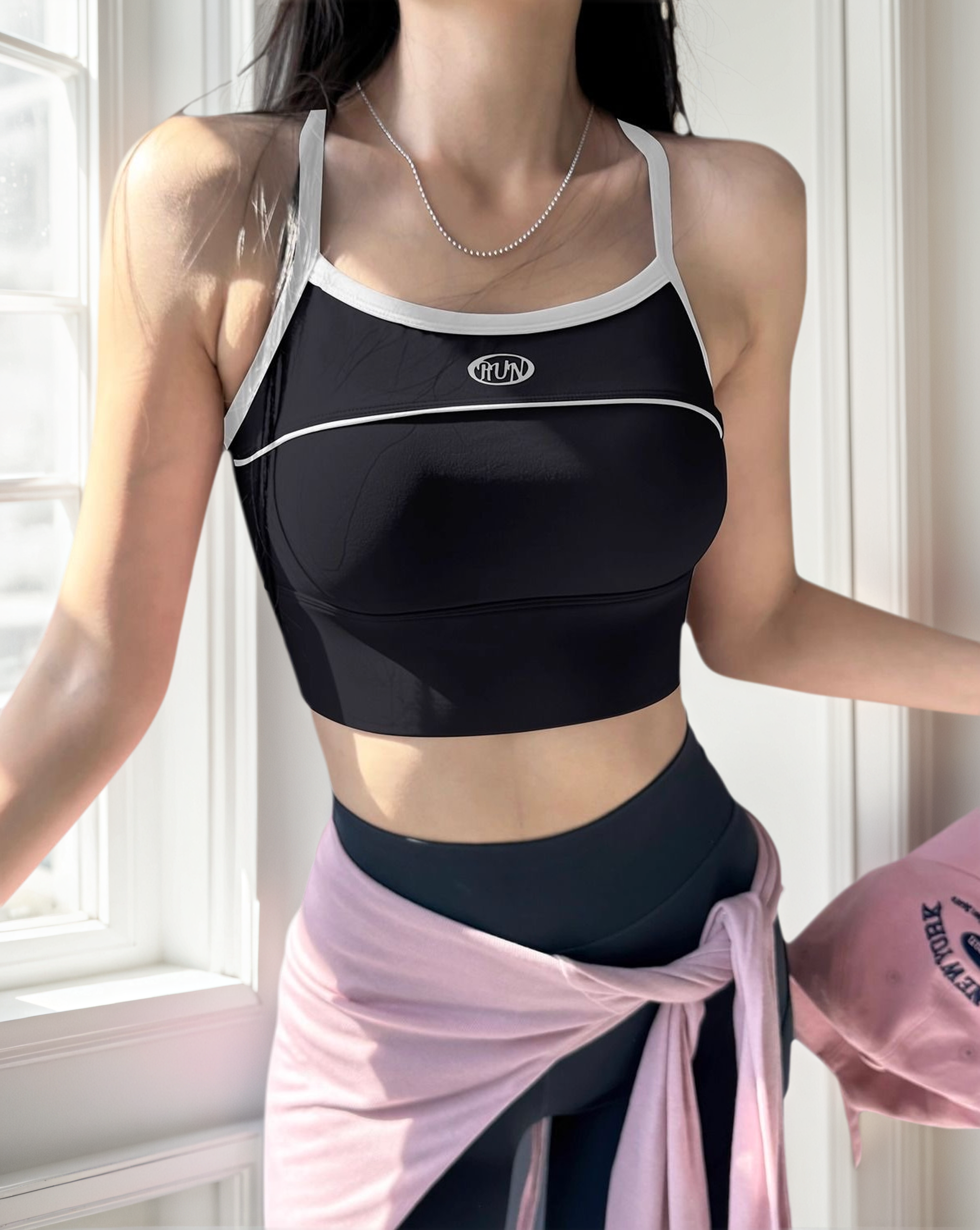 拼色防震美背一體杯運動內衣