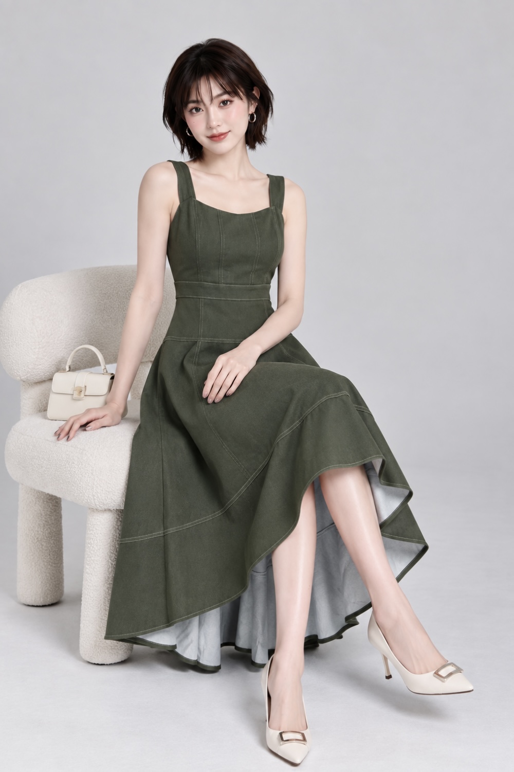 1370BD Aurelia Contour High-Low Dress