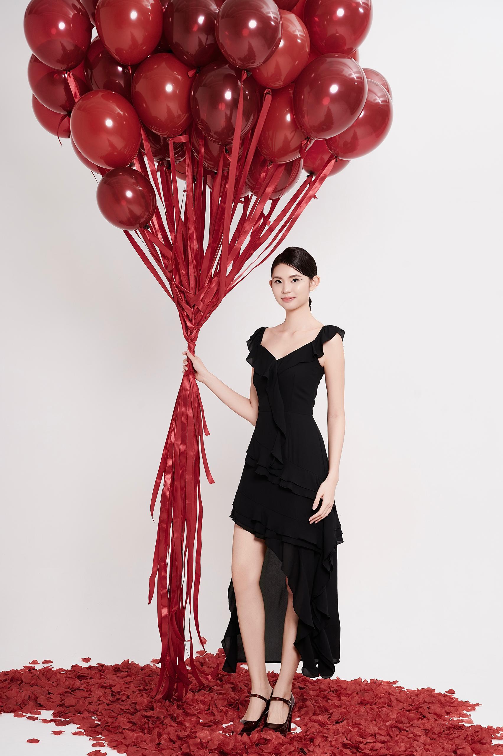 前短后长雪纺连身裙 2122